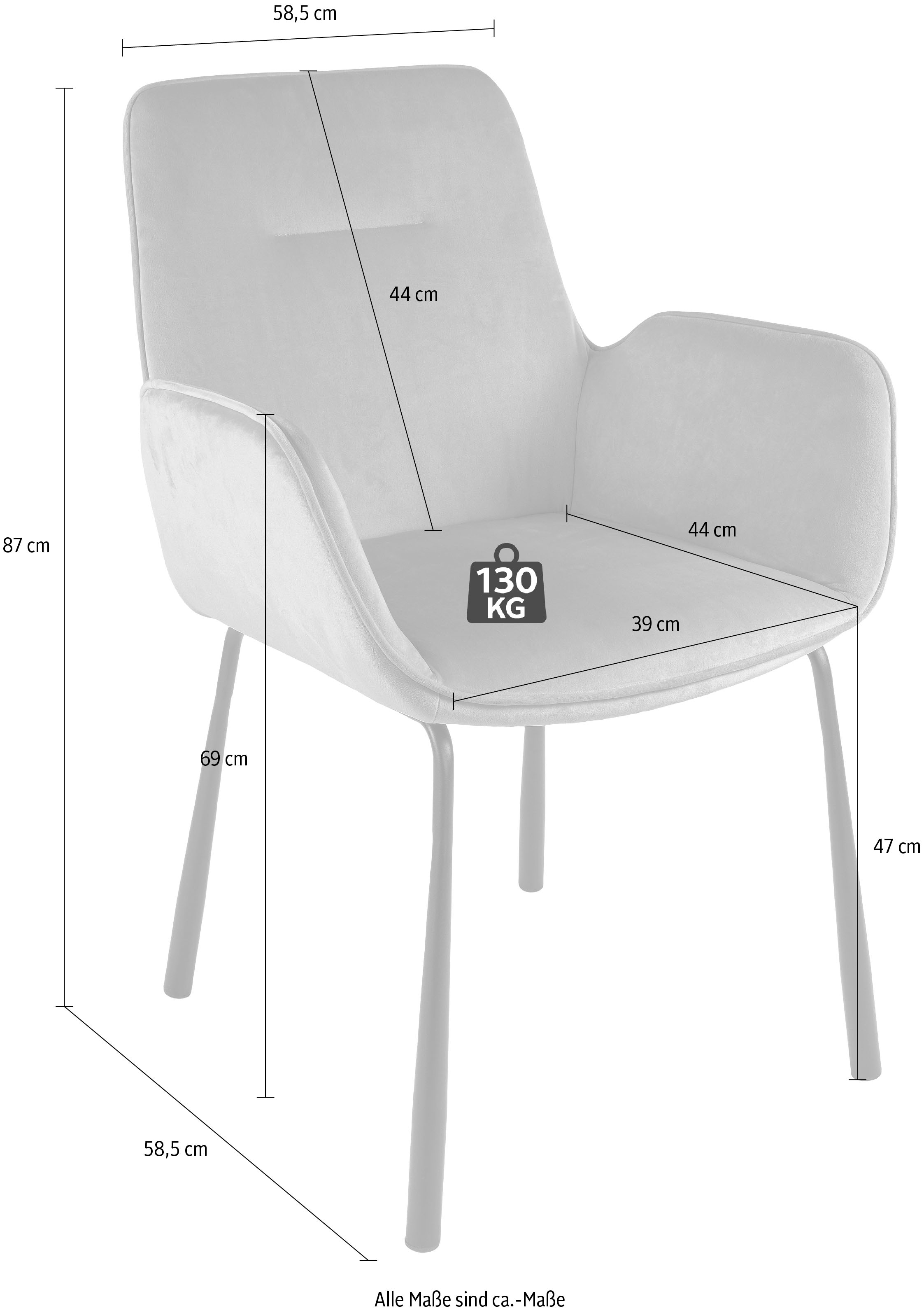 Kayoom Polsterstuhl »Stuhl 125«, Stoffbezug kaufen online Eliot samtiger