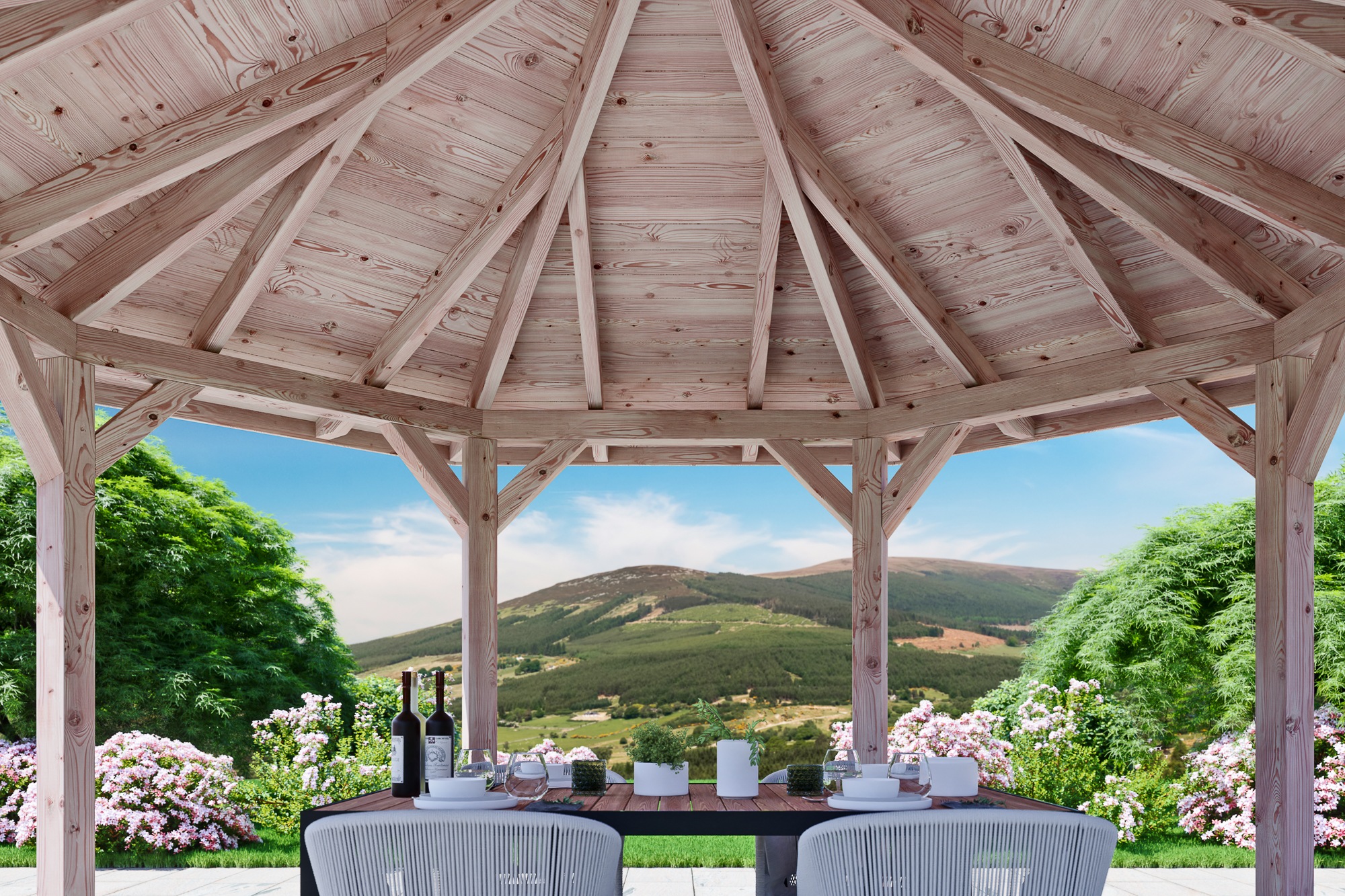 Skanholz Holzpavillon »Colmar 2«, Douglasie, 333 x 288 cm