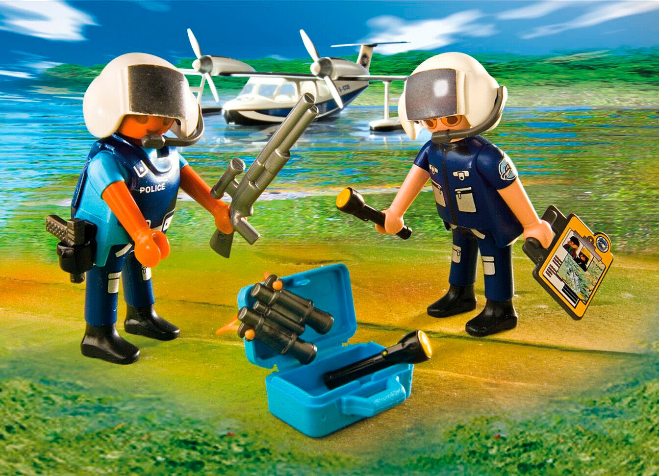 Playmobil® Konstruktions-Spielset »Polizei Wasserflugzeug (4445), Action Heroes«, (30 St.), schwimmfähig; Made in Germany