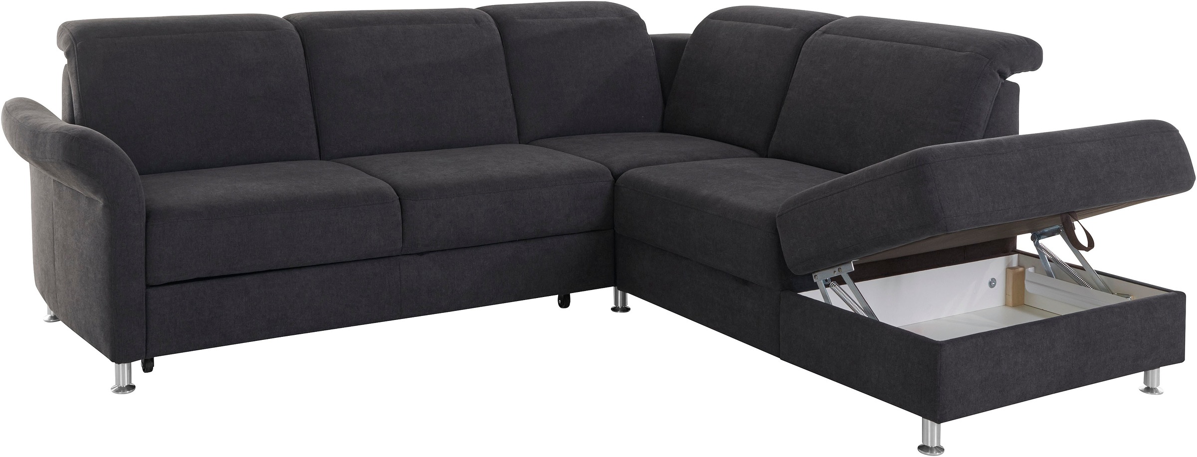 sit&more Ecksofa »Darwin L-Form«, inklusive Federkern, wahlweise mit Kopfteilverstellung, Bettfunktion
