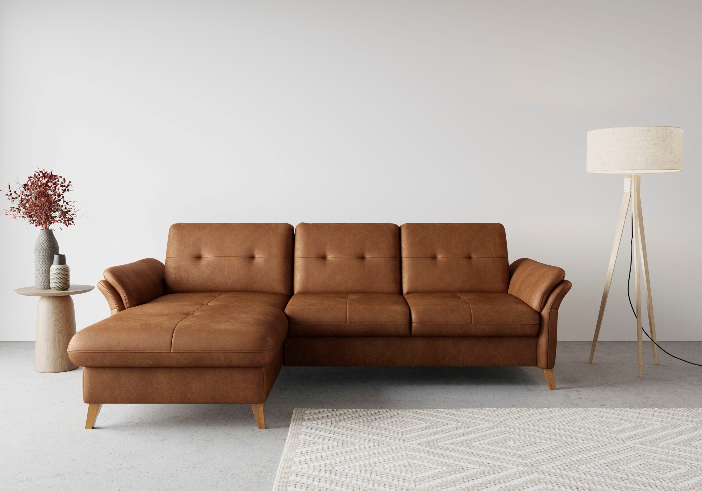 sit&more Ecksofa »Göteborg«, Sitztiefenverstellung und Federkern, wahlweise günstig online kaufen