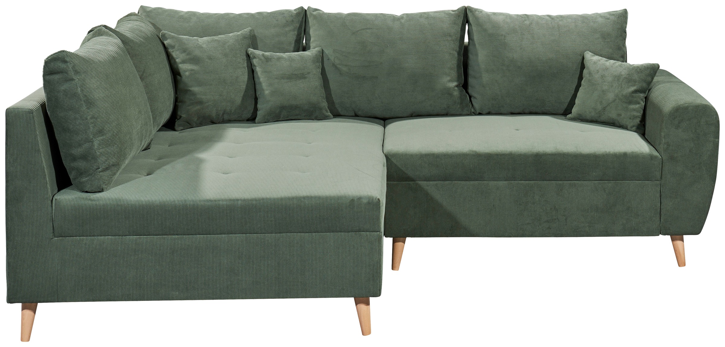 ED EXCITING DESIGN Ecksofa »Calanda L-Form«, mit Hocker & 3 Zierkissen