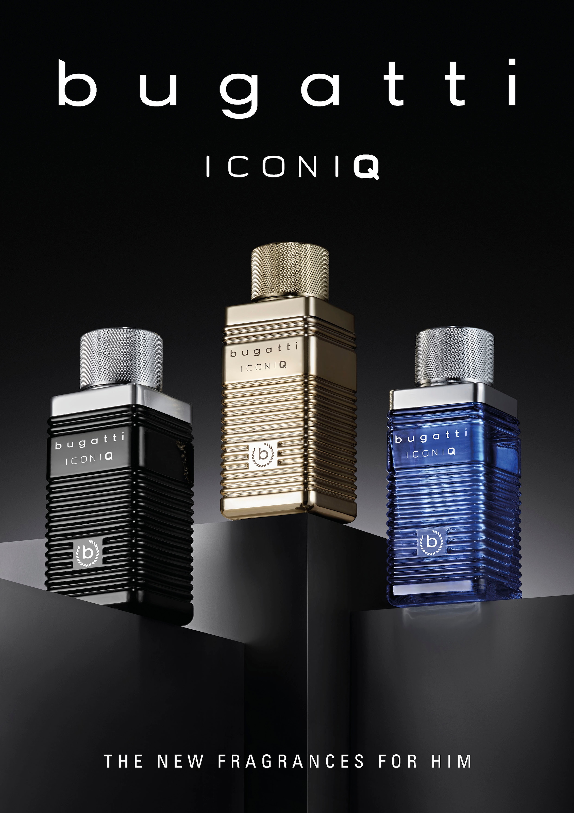 bugatti Eau de Toilette »BUGATTI Iconiq Black EdT 100ml«, Würziger Herrenduft mit Kardamom, Bergamotte und warmen Holznoten.