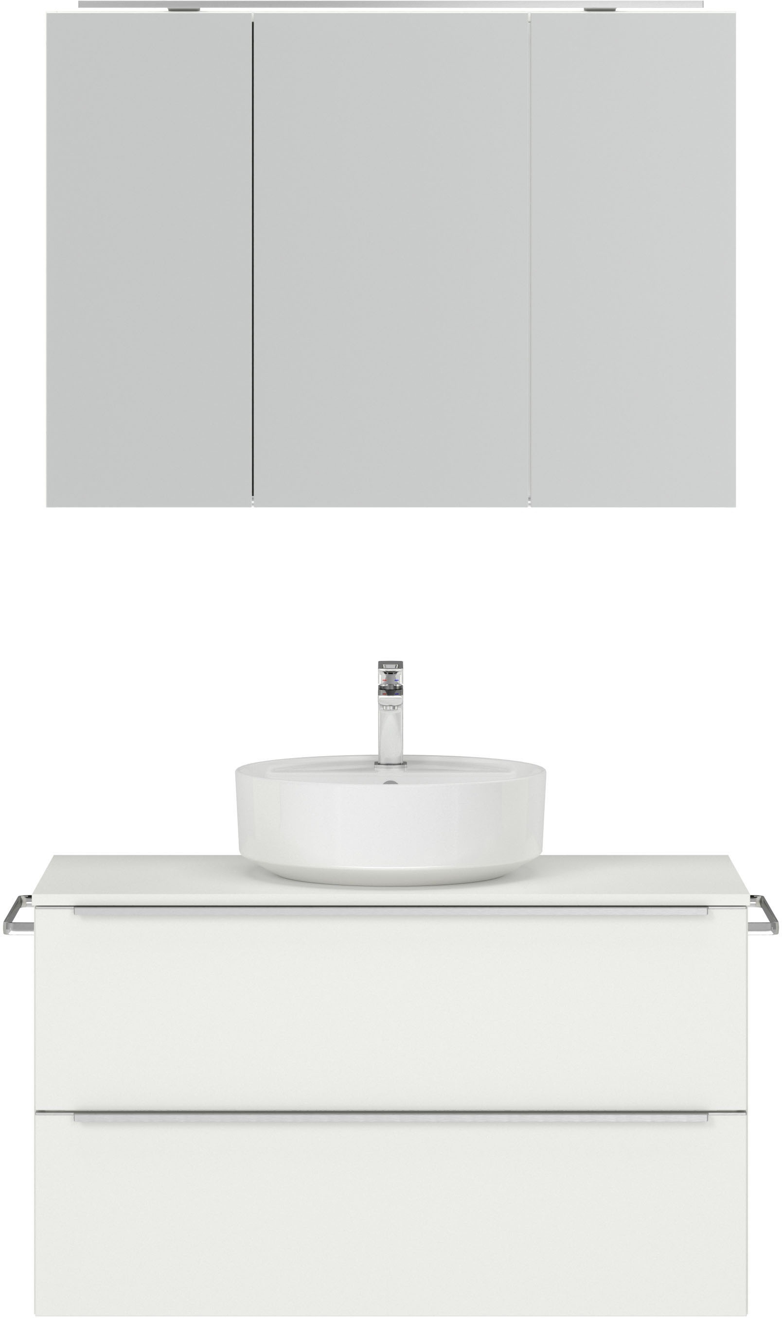 nobilia® Badmöbel-Set »Alvene« vormontiert, mit Soft-Close, 2 Stk. tlg. günstig online kaufen