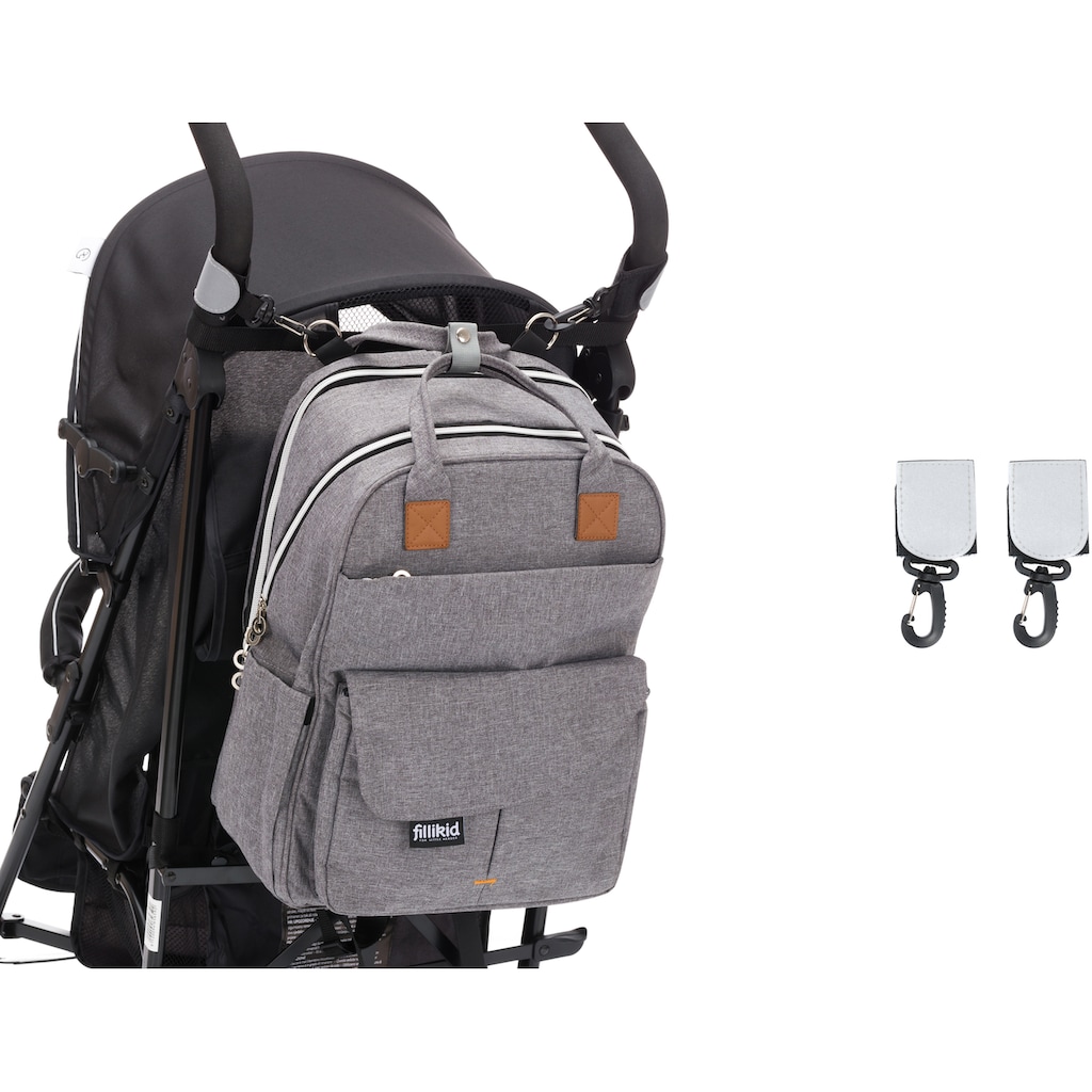 Fillikid Wickelrucksack »Rom, hellgrau«