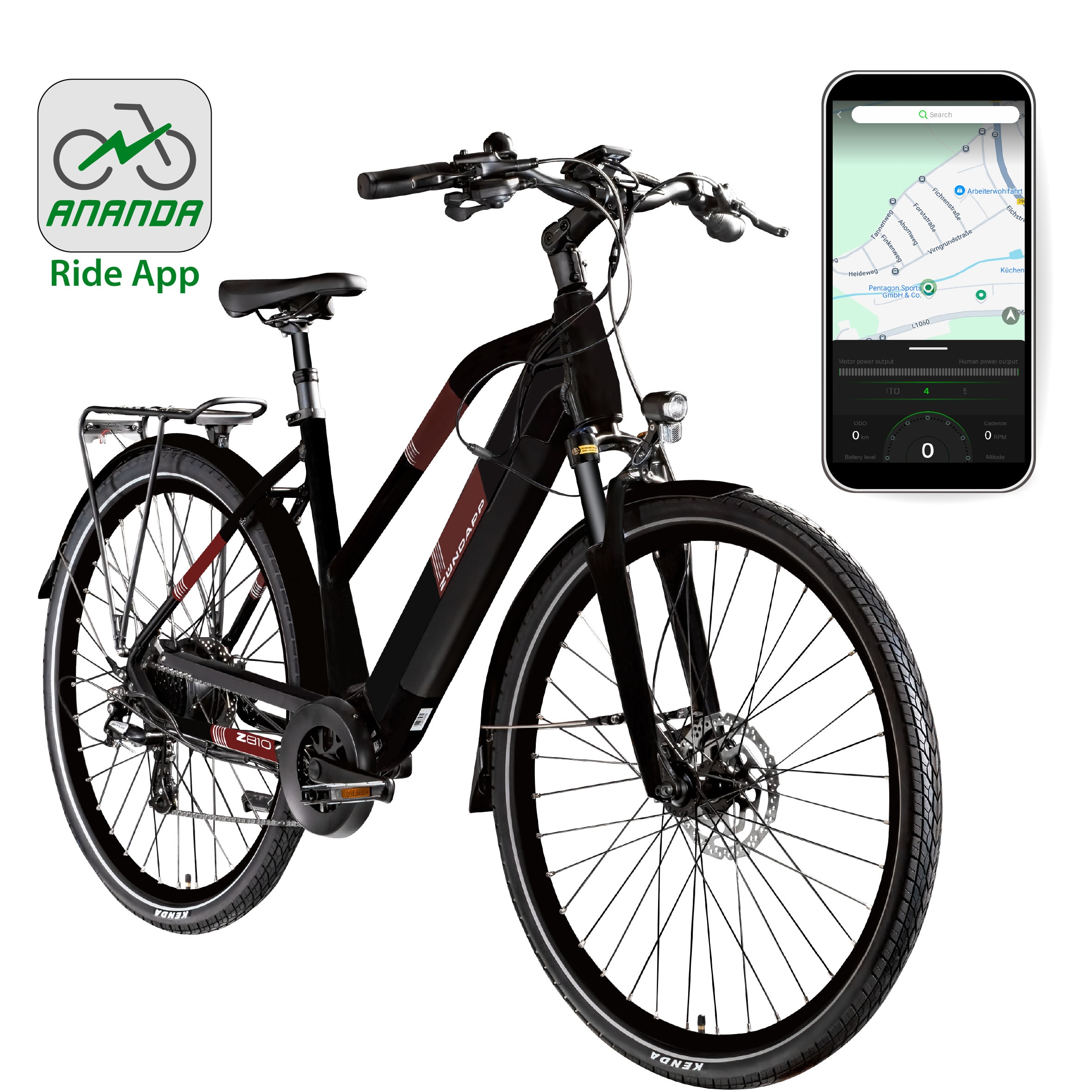 Zündapp E-Bike »Z810«, 8 Gang, Shimano, Altus RD-M310, Heckmotor 250 W