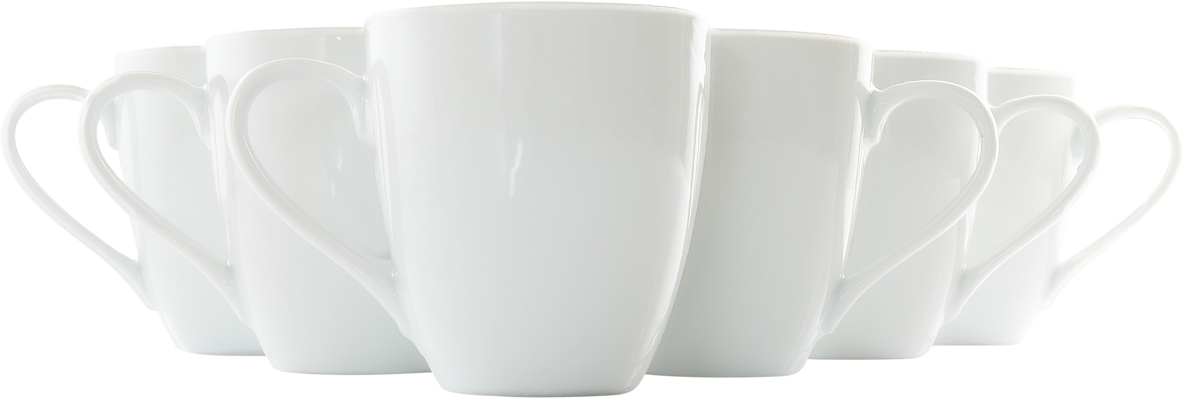 Retsch Arzberg Becher großer XXL Henkelbecher in gefällig bauchiger Form, 6 günstig online kaufen