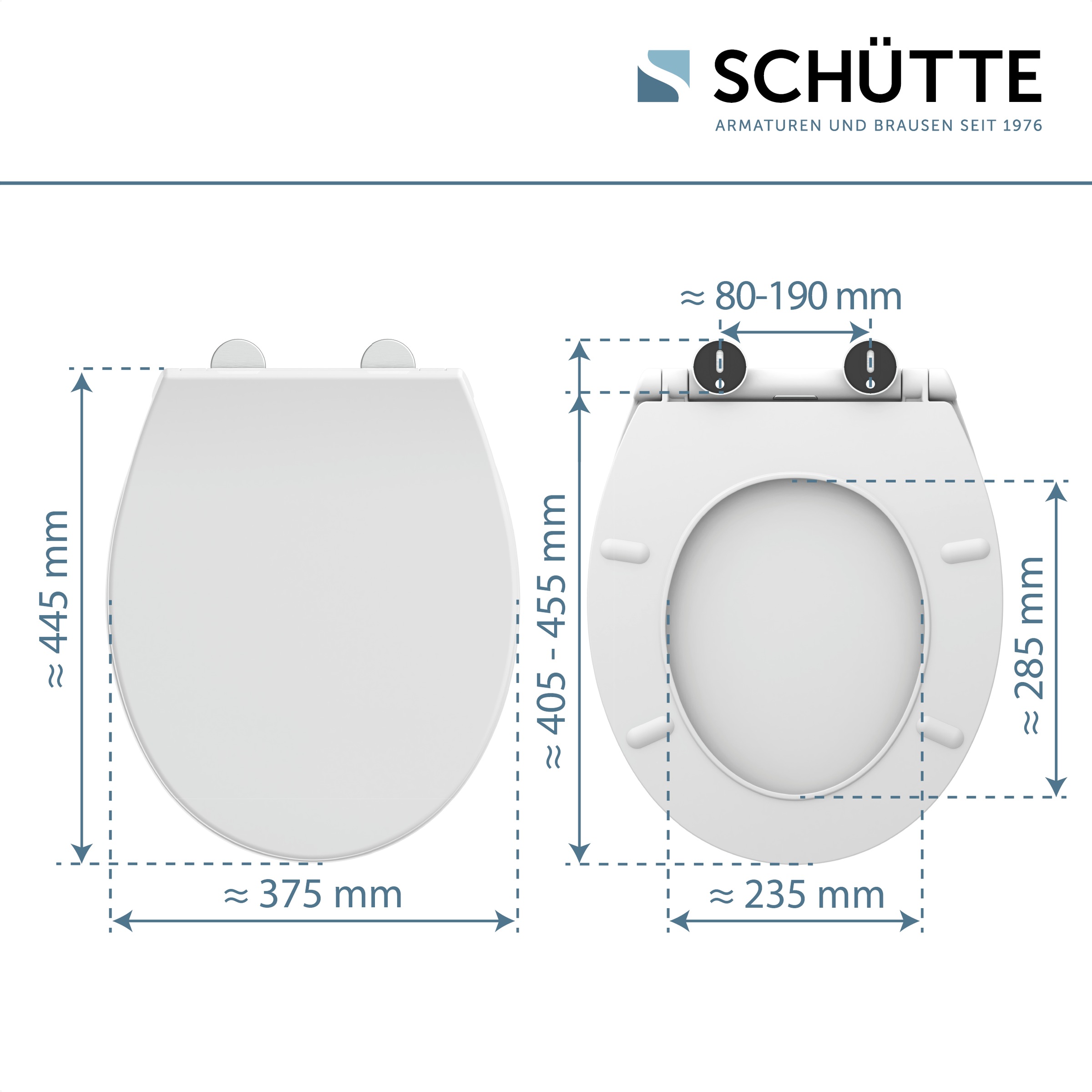 Schütte WC-Sitz »WHITE PREMIUM« Thermoplast, Absenkautomatik, Schnellverschluss, belastbar bis 300 kg