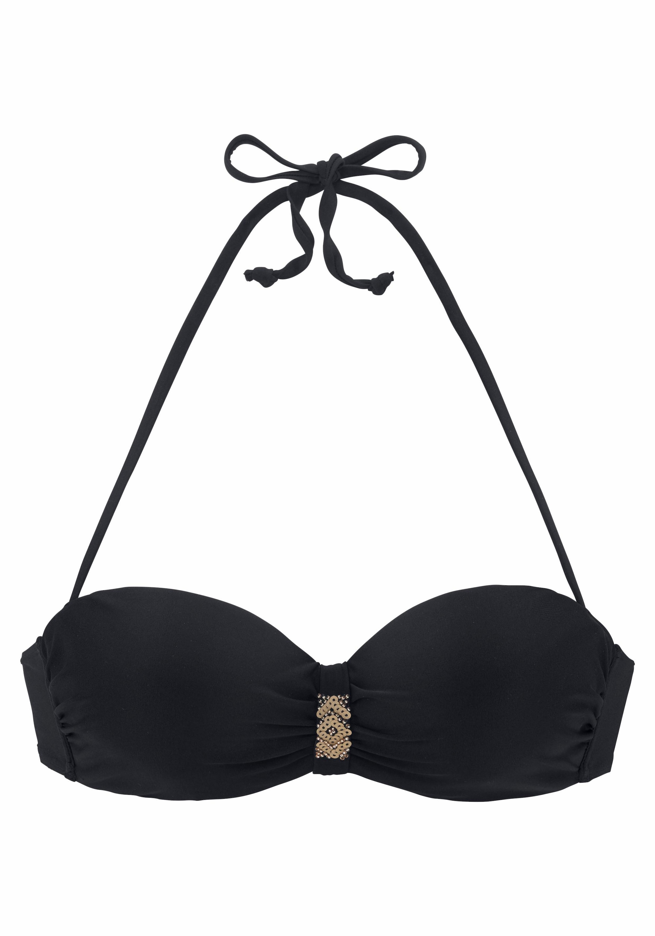 LASCANA Bandeau-Bikini-Top »Gloria« mit Paillettenverzierung