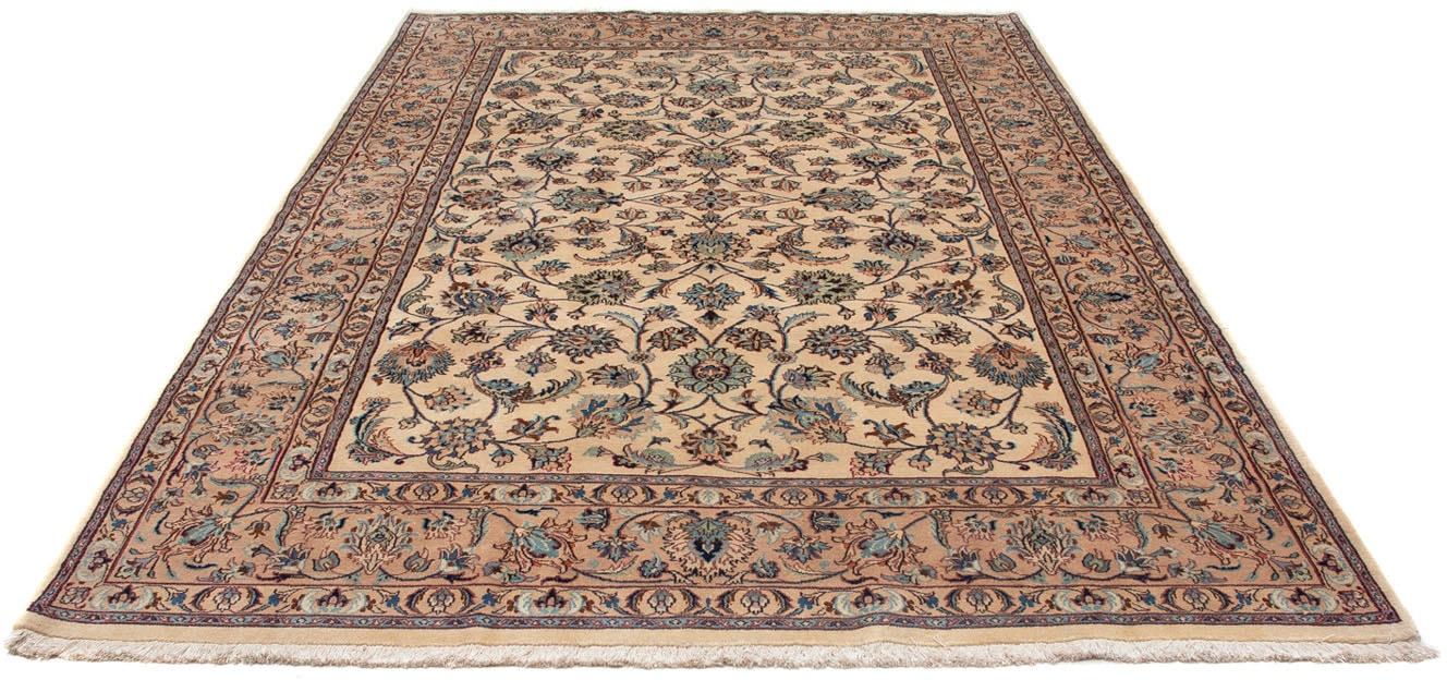 morgenland Wollteppich »Maschad Blumenmuster Beige 295 x 197 cm«, rechtecki günstig online kaufen