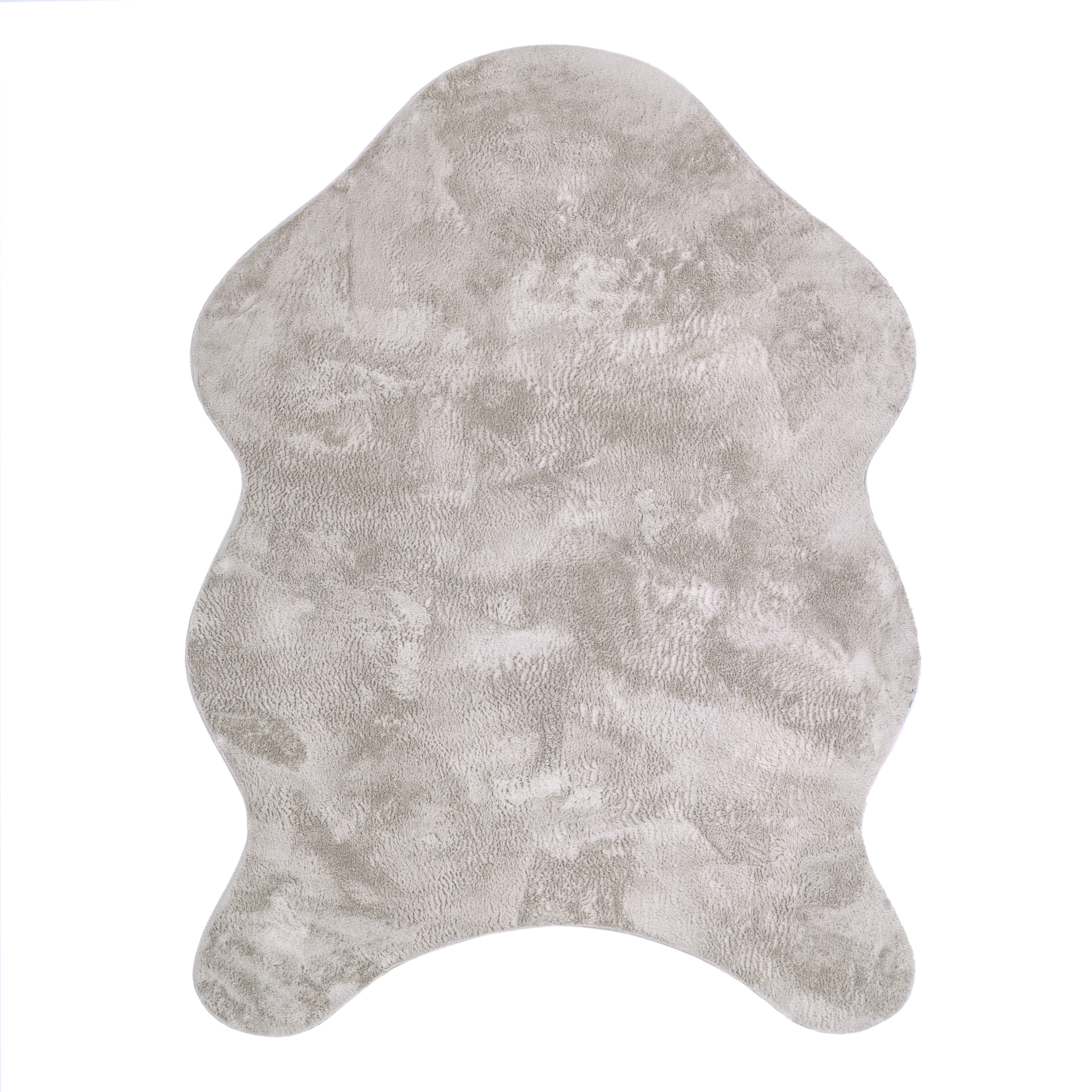 Paco Home Fellteppich »Pelt 640«, fellförmig, 16 mm Höhe, Kunstfell, Uni Fa günstig online kaufen