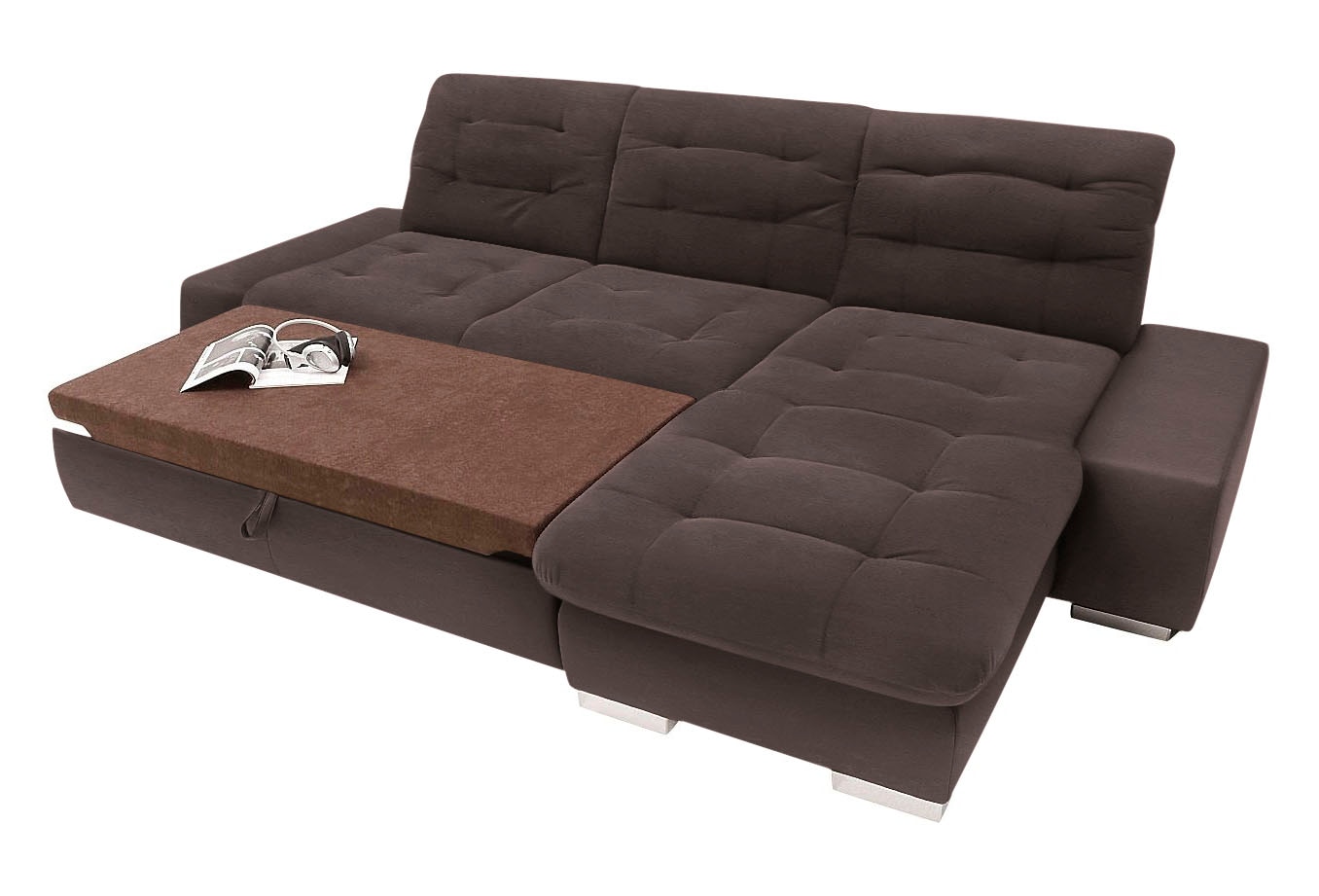 sit&more Ecksofa »Pale L-Form«, inklusive Kopfteilverstellung, wahlweise mit Bettfunktion