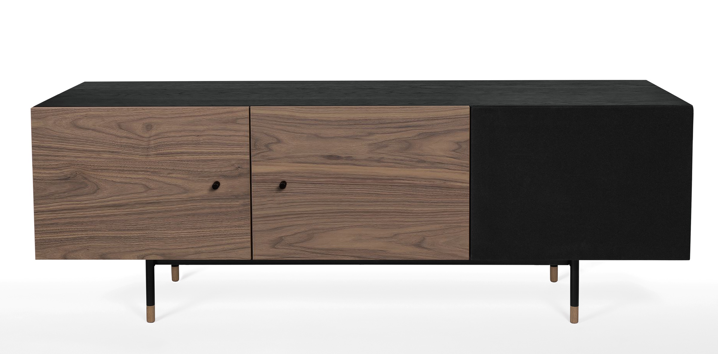 Woodman Kommode, Holzfurnier aus Walnussbaum, Skandinavisches Design