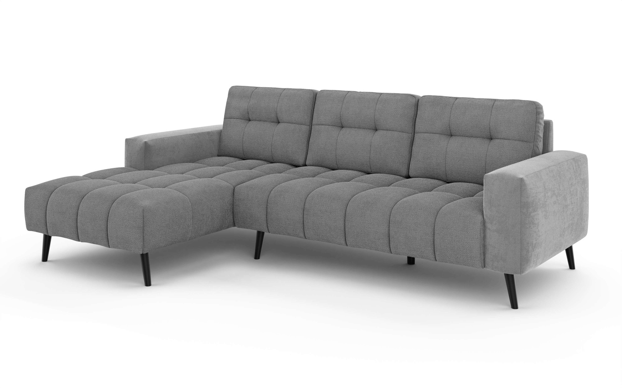 INOSIGN Ecksofa »SERINE mit Recamiere rechts/links bestellbar, Maße B/H/T 253/91/161 cm«, L-Form mit Wellenunterfederung, 3 Rückenkissen, ohne Bettfunktion