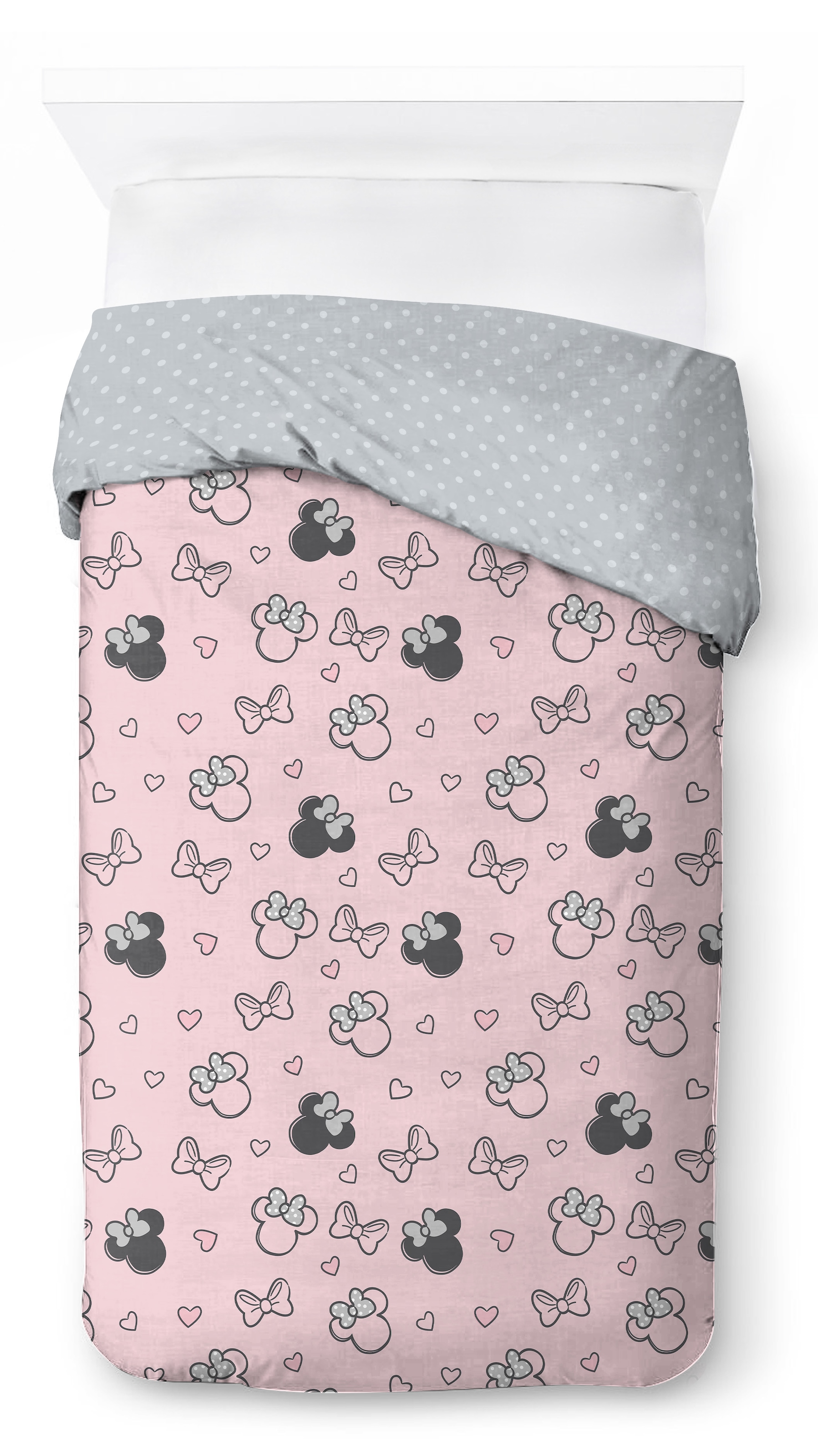 Disney Kinderbettwäsche »Disney Minnie Mouse Bettbezug-Set 135x200 cm + Kissenbezug 80x80 cm« 2 tlg. 100 % Baumwolle, maschinenwaschbar, wendbar