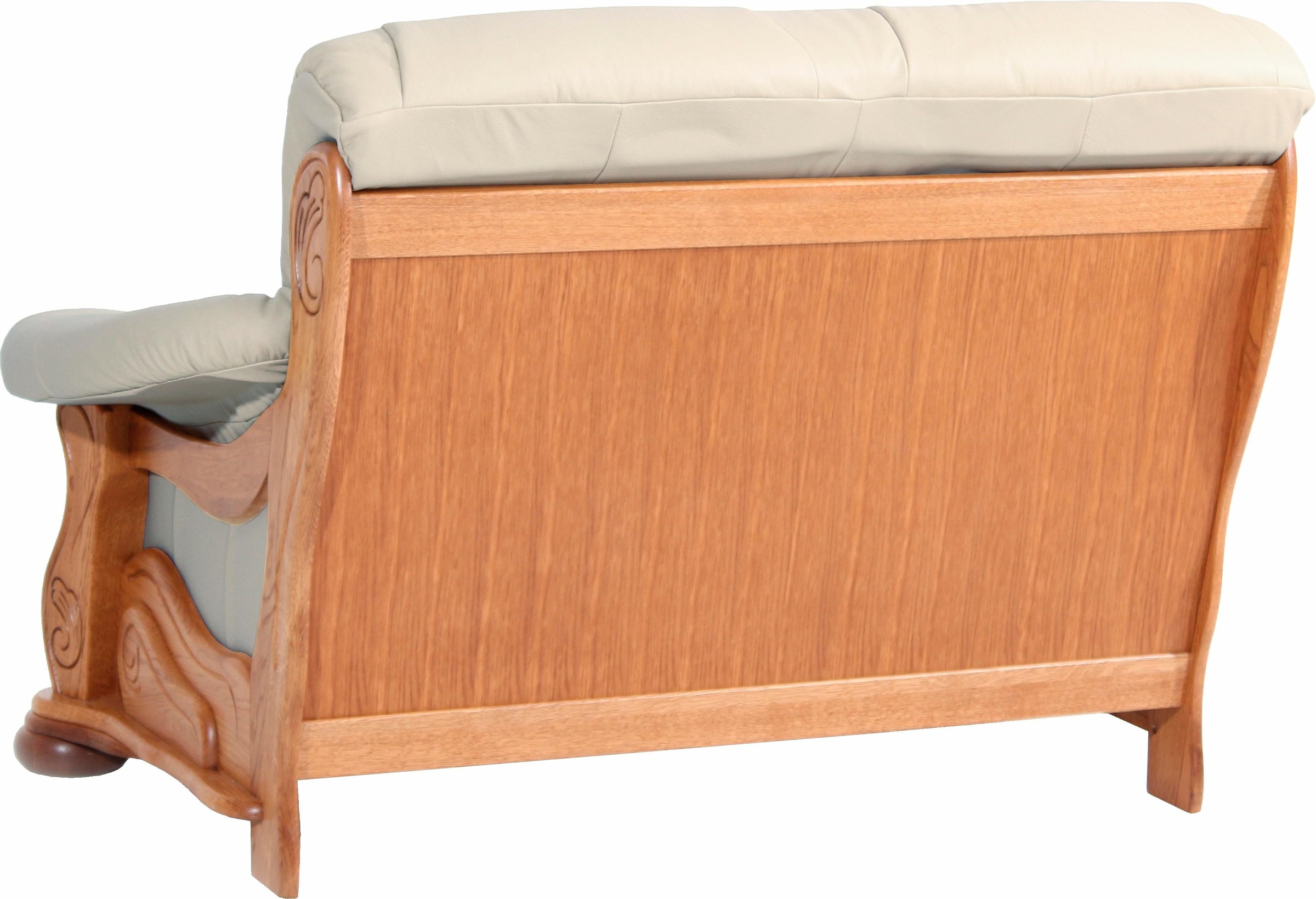 Max Winzer® 2-Sitzer »Texas, dekoratives Holzgestell aus Eiche mit gefrästen Ornamenten«, bequemer Retro Klassiker, kompakte Stellfläche Breite 147cm
