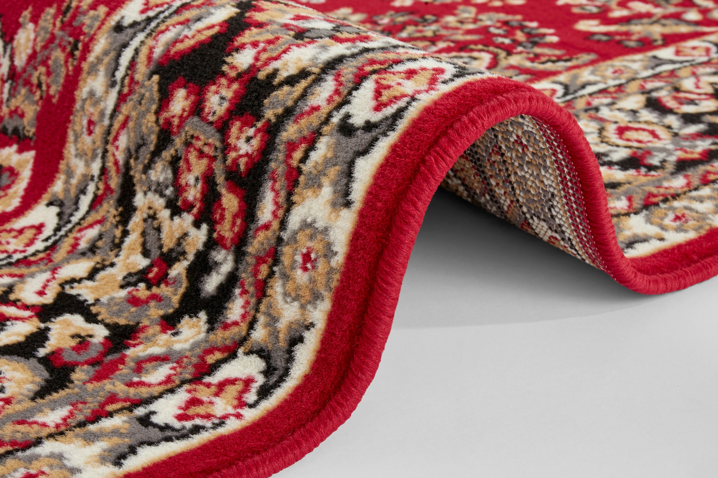 HANSE Home Teppich »Halton«, rechteckig, 8 mm Höhe, Kurzflor, Orient-Optik, mit Bordüre, Läufer, pflegeleicht, gekettelt