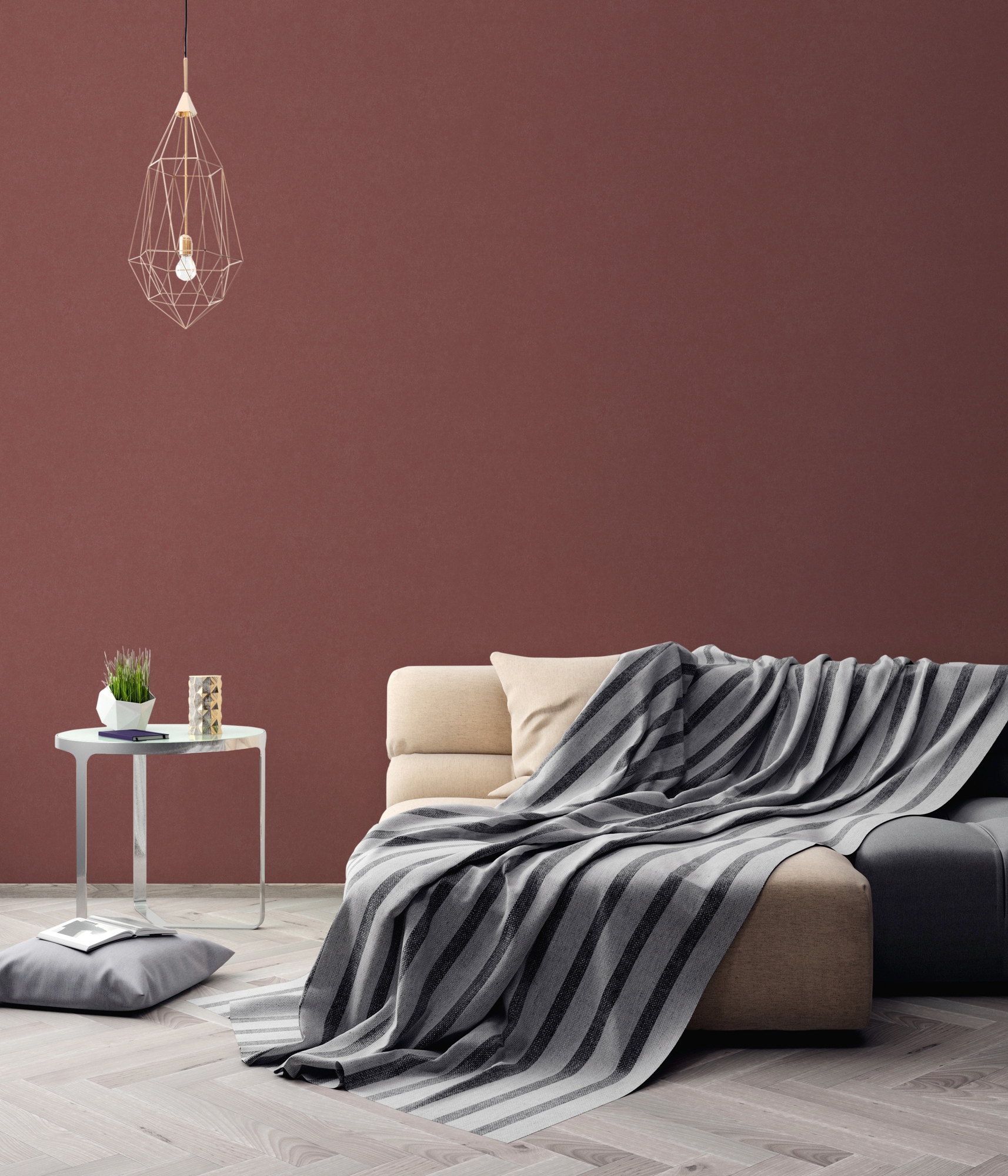 A.S. Création Vliestapete »Geo Effect«, unifarben-Ton-in-Ton-einfarbig, Uni Tapete einfarbig Tapeten Wohnzimmer Schlafzimmer Küche modern Büro