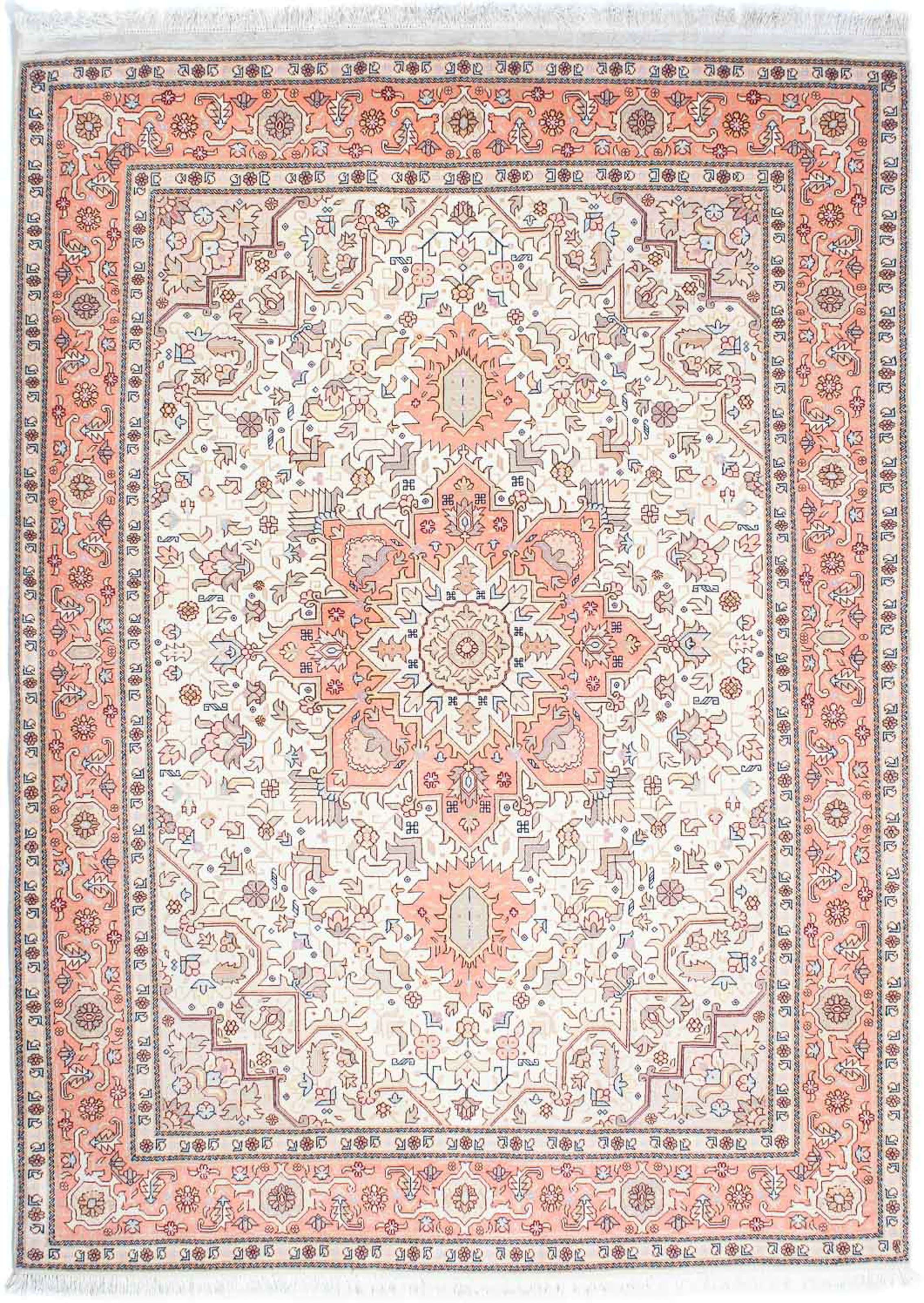 morgenland Orientteppich »Perser - Täbriz - Royal - 216 x 153 cm - beige«, günstig online kaufen