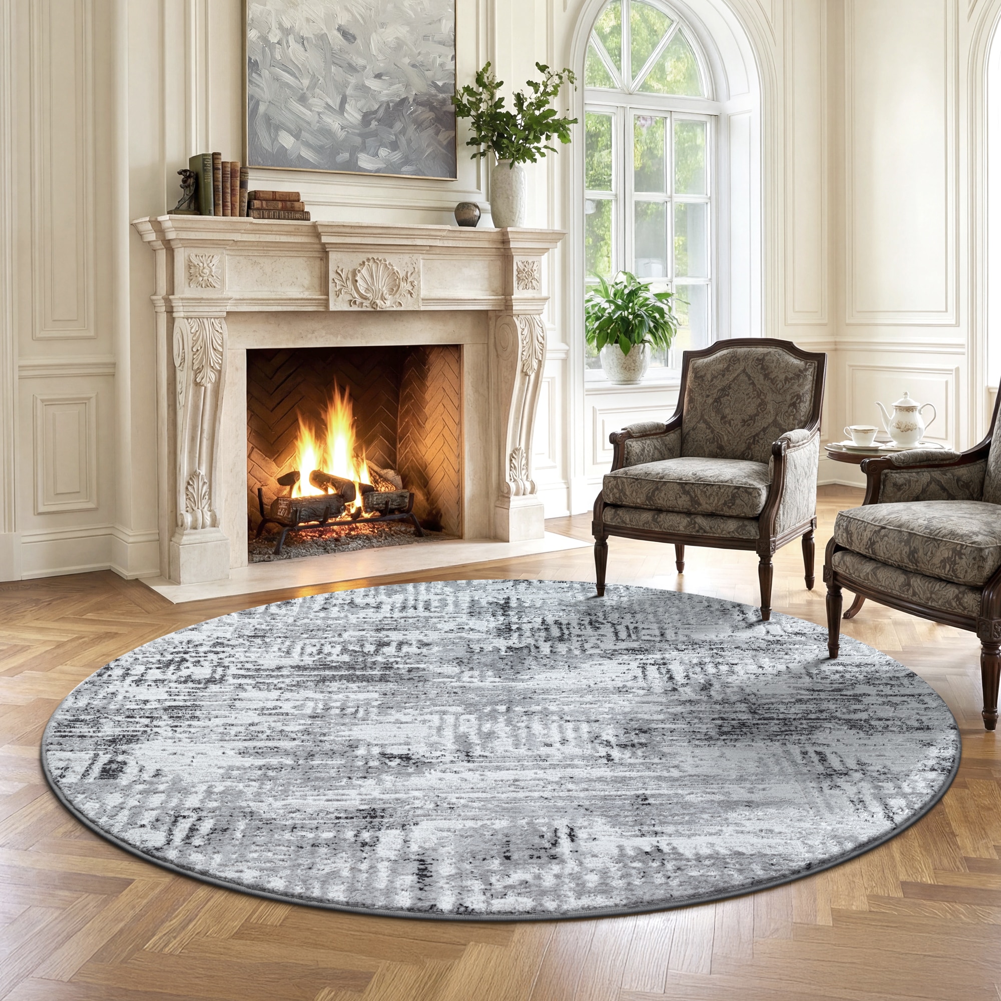 Sanat Teppich »Harmony 3216« rund 12 mm Höhe moderner Kurzflorteppich, Wohnzimmer, auch als Läufer