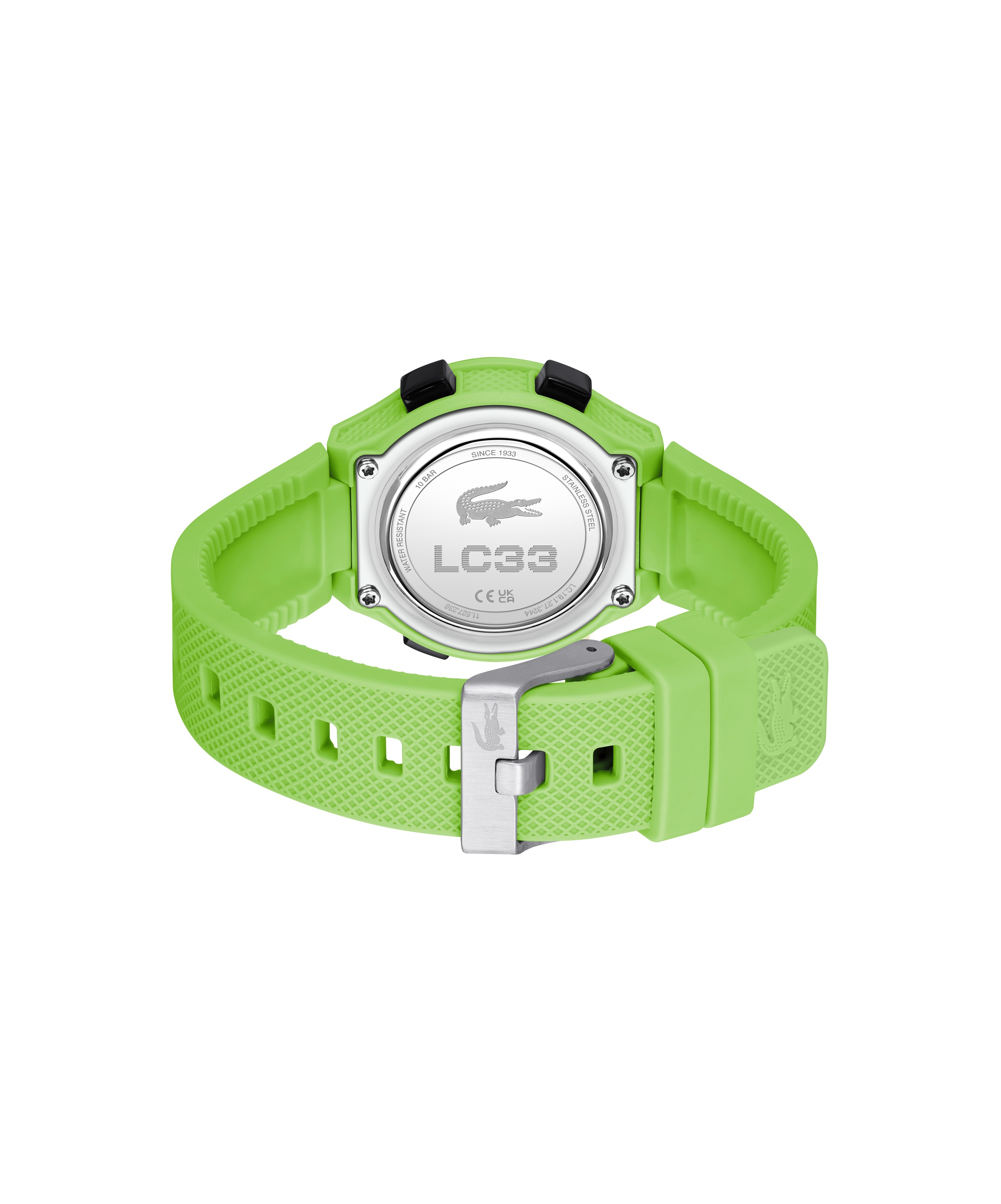 Lacoste Chronograph »LC33«, Quarzuhr, Armbanduhr, Silikonarmband, digital, Stoppfunktion