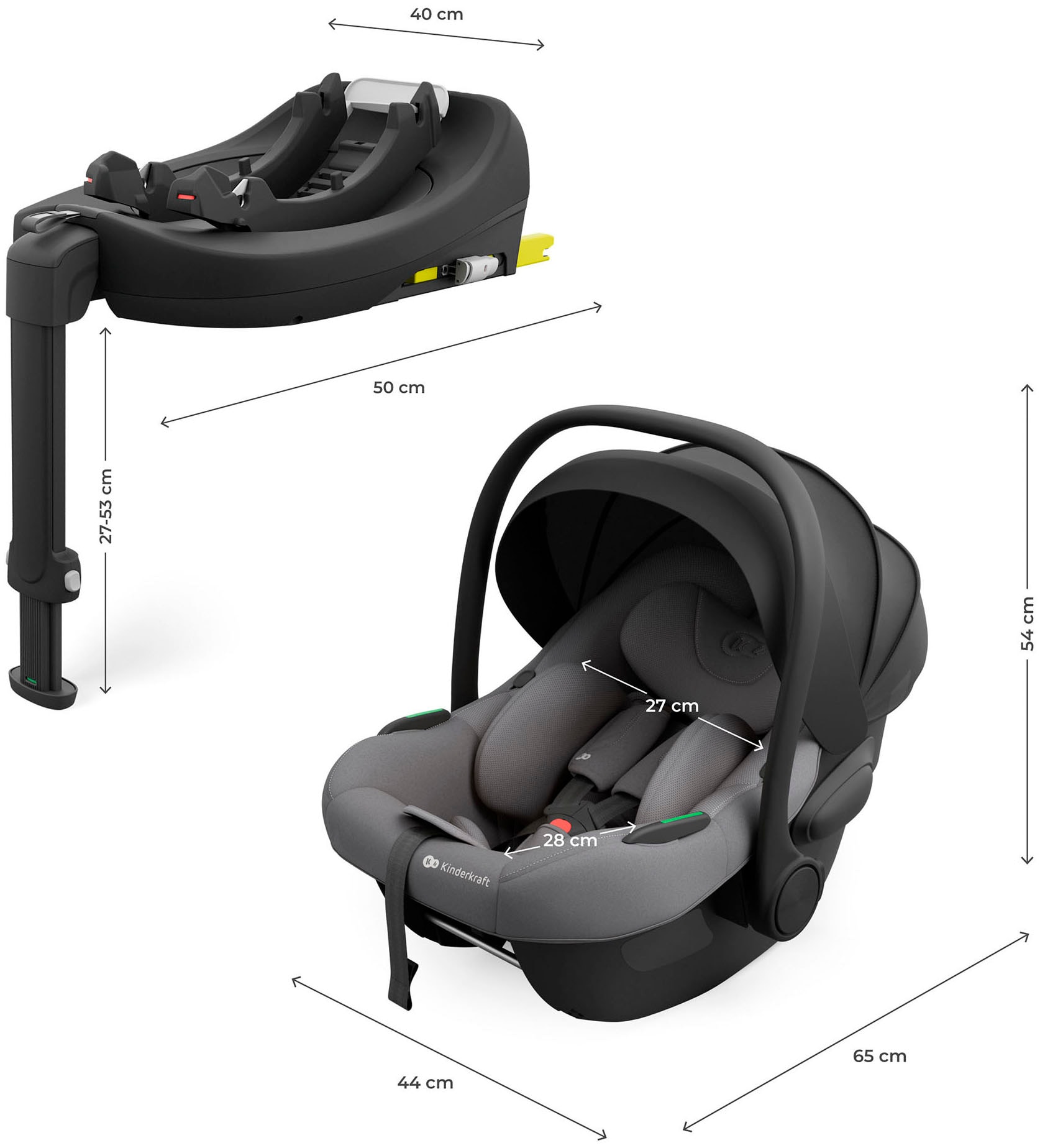Kinderkraft Babyschale »I-LITE mit ENDURA SAFE FX Basis«