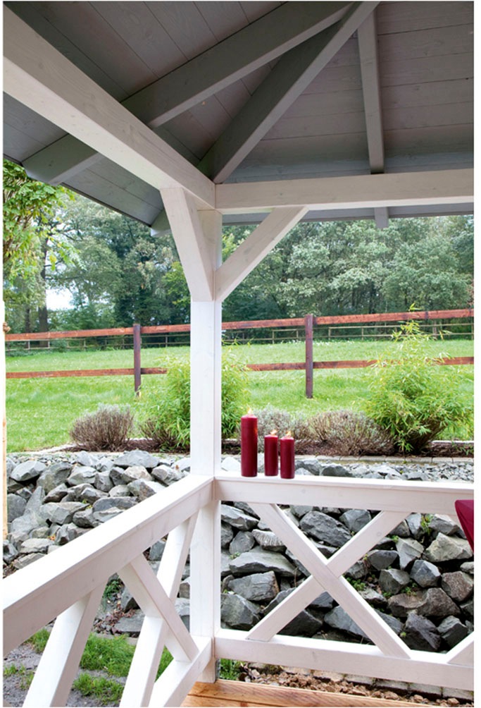 Skanholz Brüstungsgeländer »Andreaskreuz«