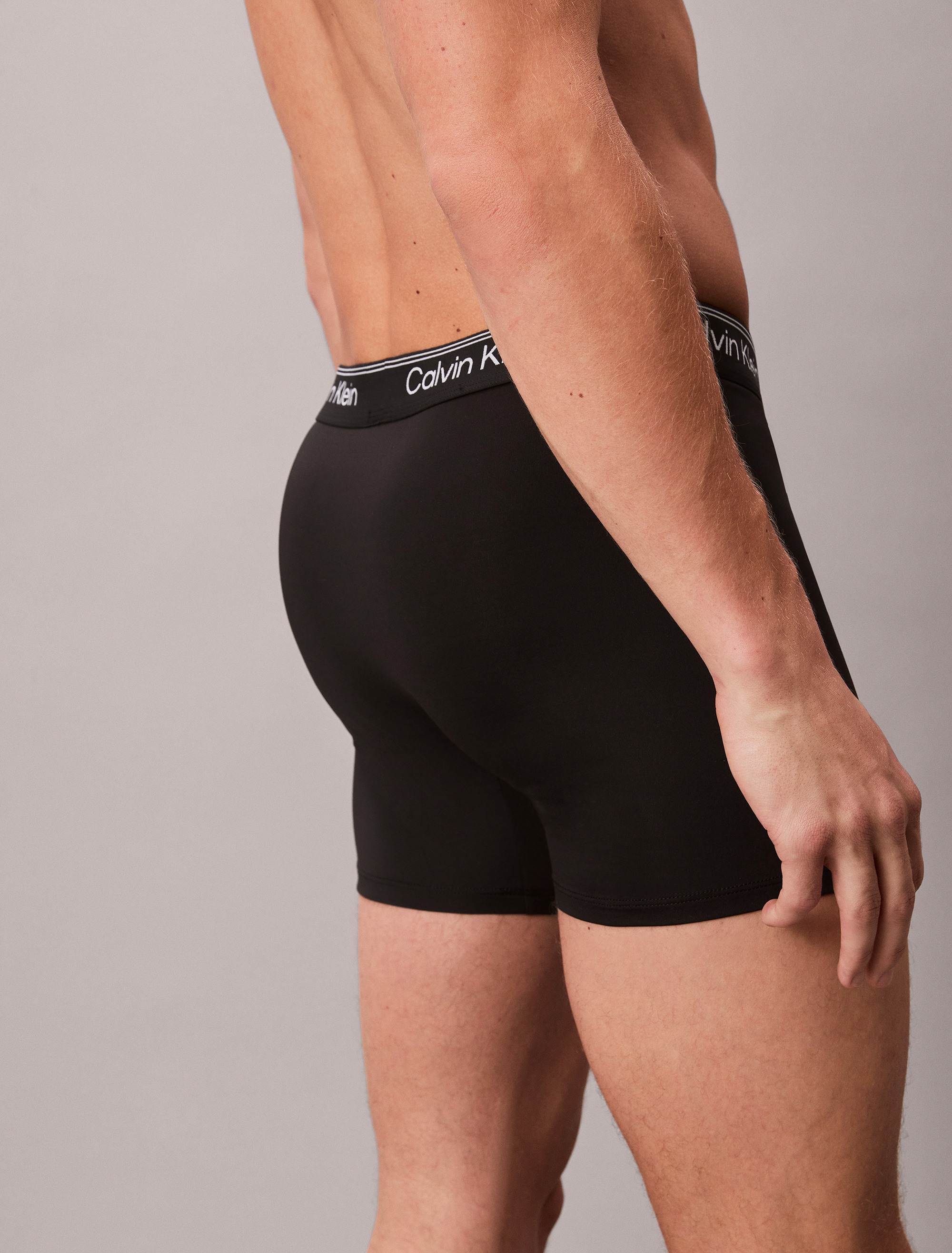 Calvin Klein Underwear Boxer »BOXER BRIEF 3PK«, (Packung, 3er-Pack), mit längerem Bein & Logo-Elastikbund