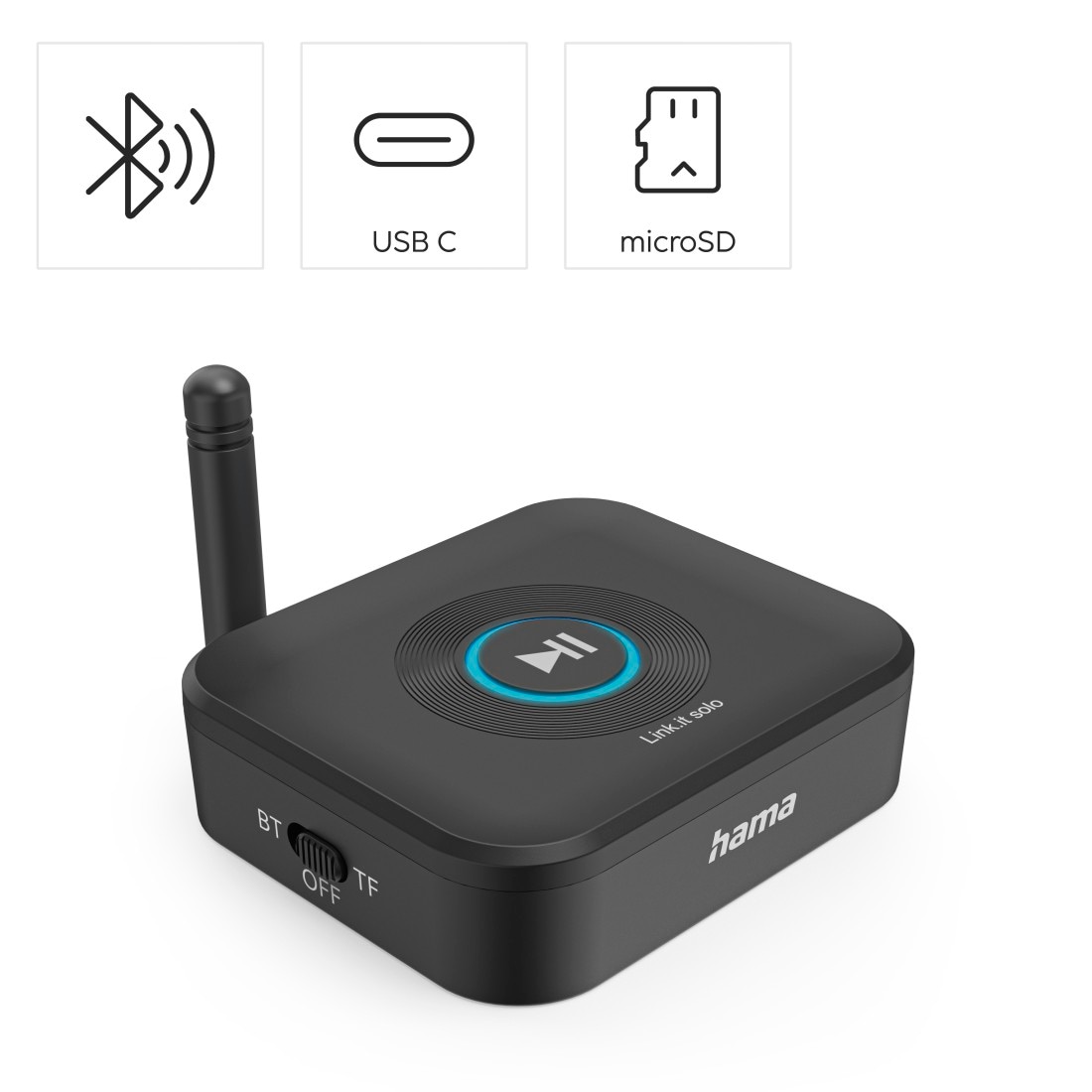 Hama Bluetooth-Adapter »Bluetooth-Adapter (Empfänger für Bluetooth nachrüsten, z.B. HiFi)«