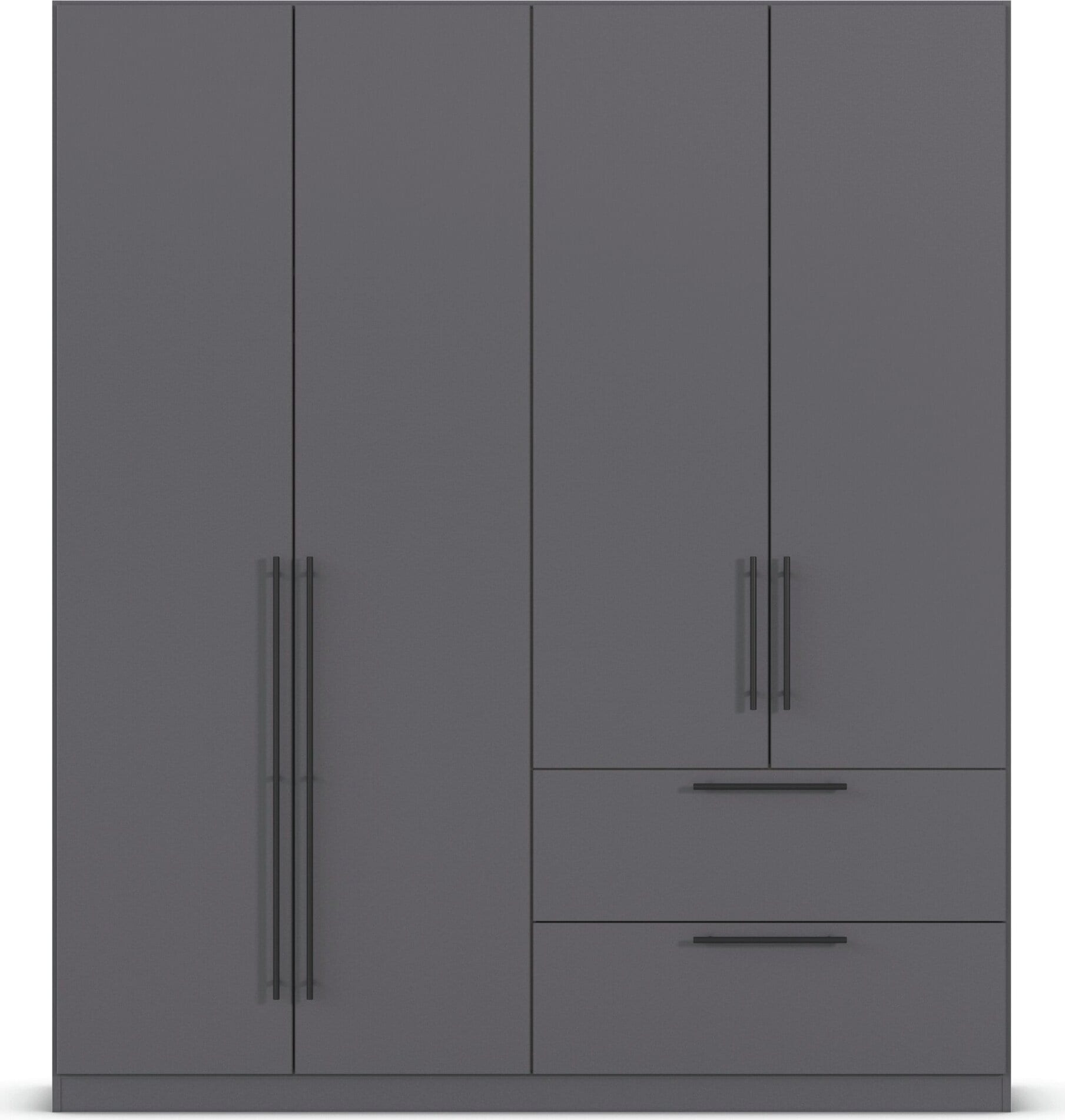 rauch Kleiderschrank »Drehtürenschrank Schrank Garderobe Wäscheschrank Schlafzimmer AVOLA«, (in 3 verschiedenen Ausstattungen BASIC/CLASSIC/PREMIUM), mit hochwertigen Stangengriffen aus Metall in Schwarz MADE IN GERMANY