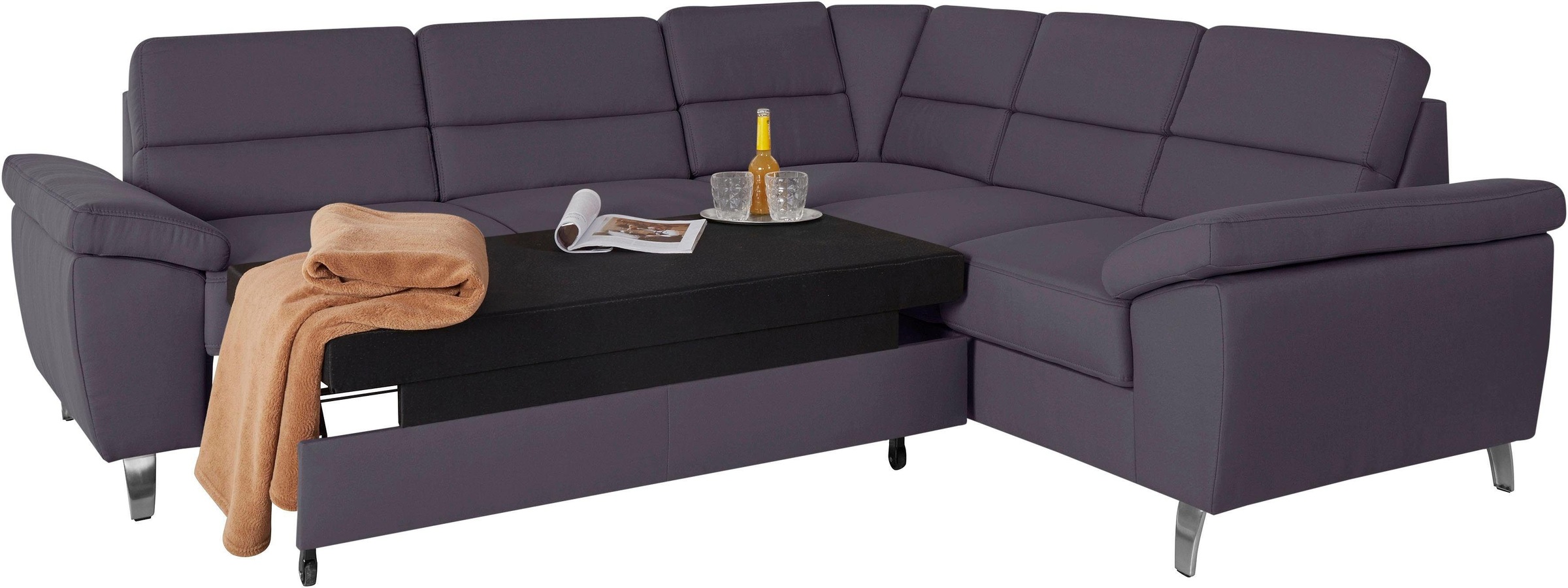 sit&more Ecksofa »Sorano L-Form«, wahlweise mit Bett- und Relaxfunktion, inkl. Bettkasten