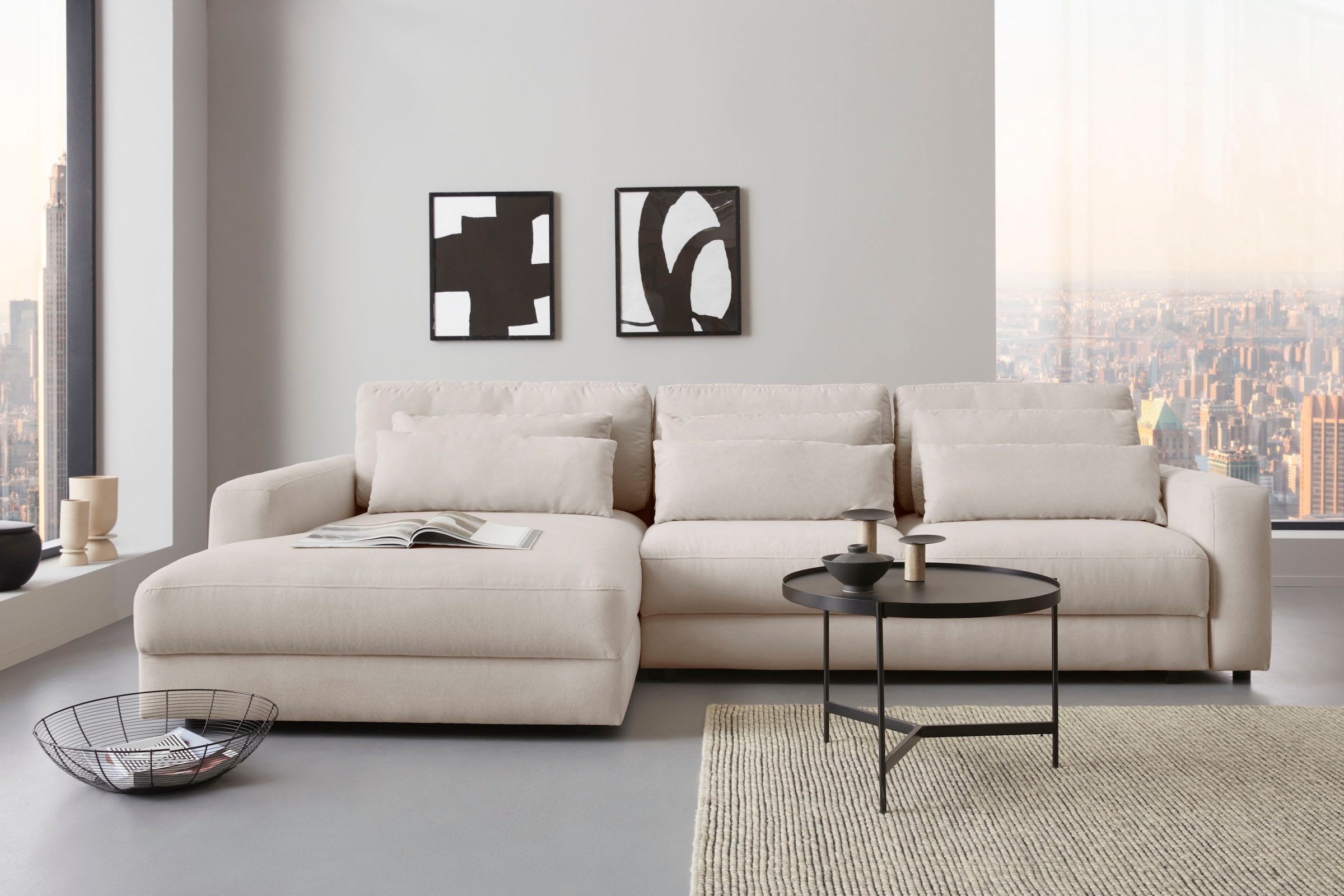 Places of Style Ecksofa »Bloomfield, bequem und elegant, L-Form«, wahlweise günstig online kaufen