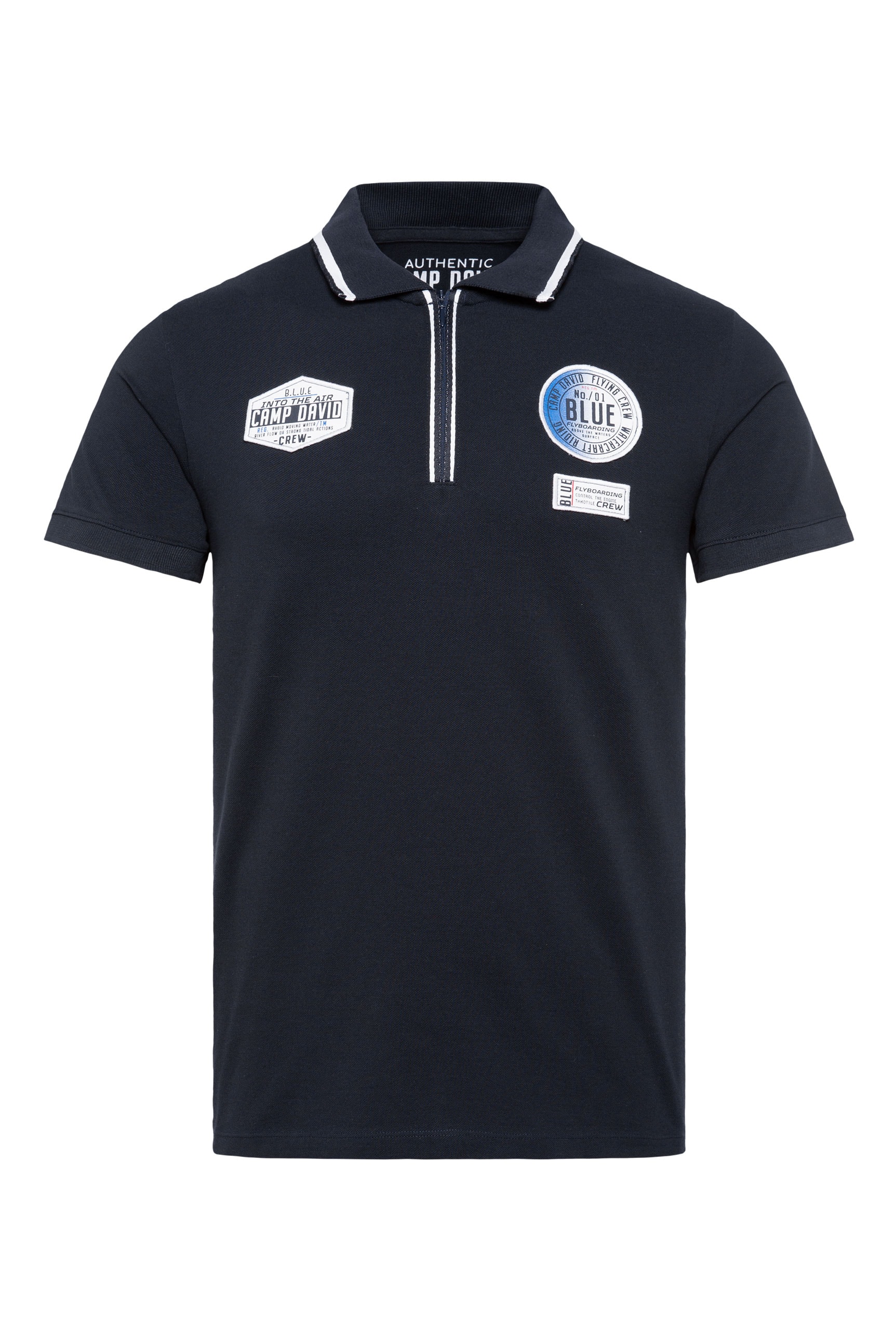 CAMP DAVID Poloshirt, mit Logo Stickerei