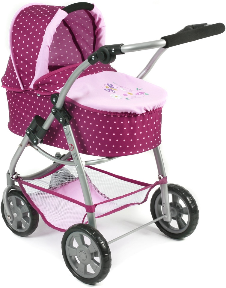 CHIC2000 Kombi-Puppenwagen »Emotion All In 3in1, Brombeere«, inkl. Babywanne, Babyschale und Sportwagenaufsatz