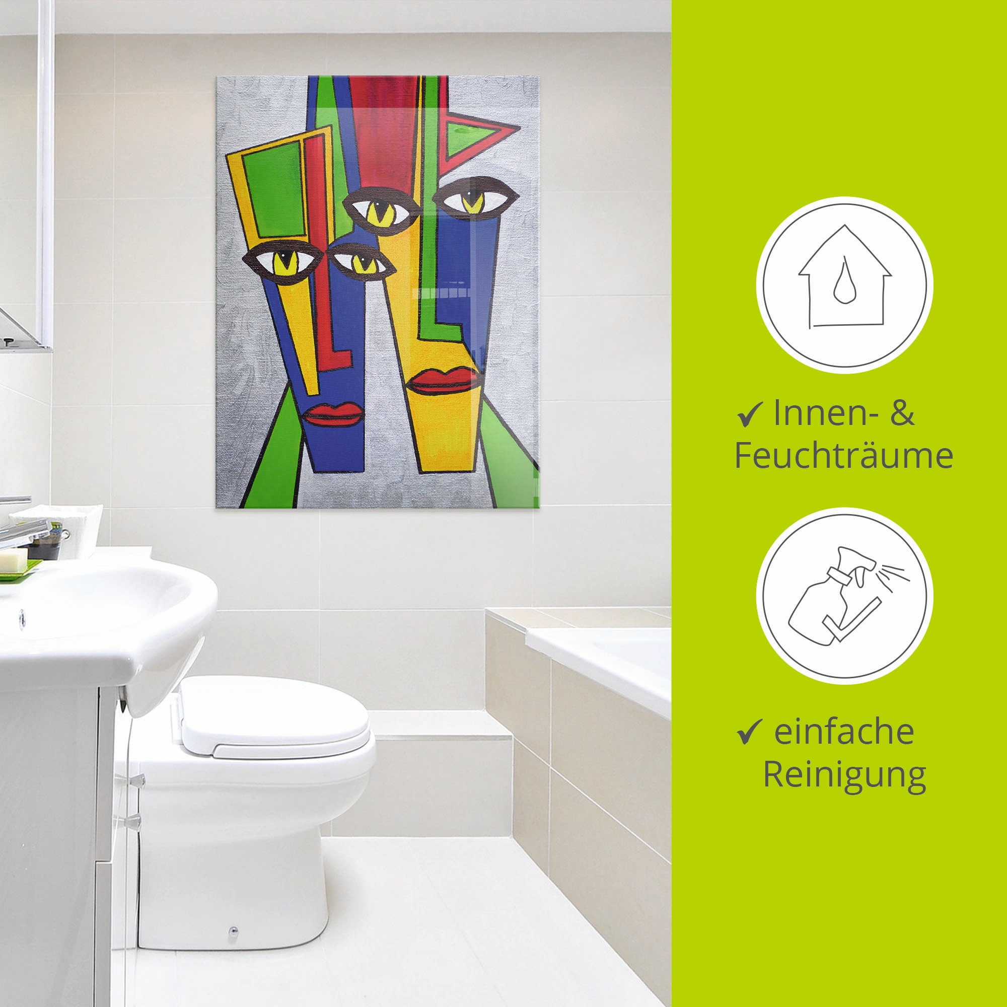 Artland Glasbild »Portrait« Muster 1 Stk. tlg. in verschiedenen Größen