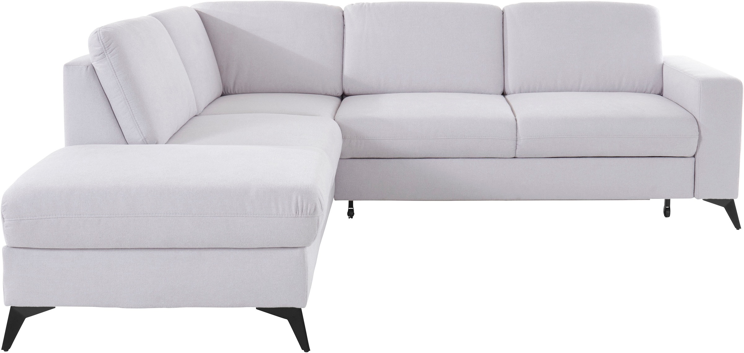 Places of Style Ecksofa »Lolland L-Form«, Wahlweise mit Bettfunktion und Stauraum, auch mit abwischbarem Bezug