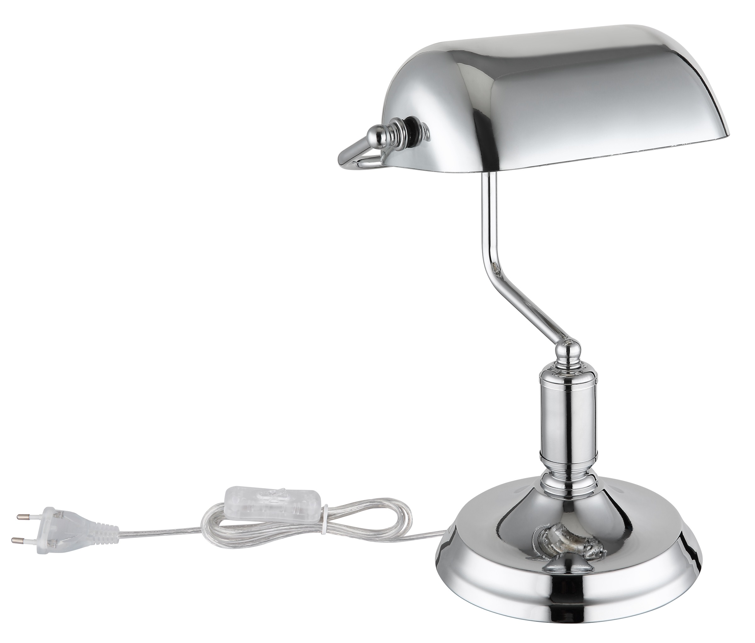 my home Tischleuchte »Estelle«, 1 flammig, Leuchtmittel E27 | ohne Leuchtmittel, Wippschalter am Kabel, Bankerlampe