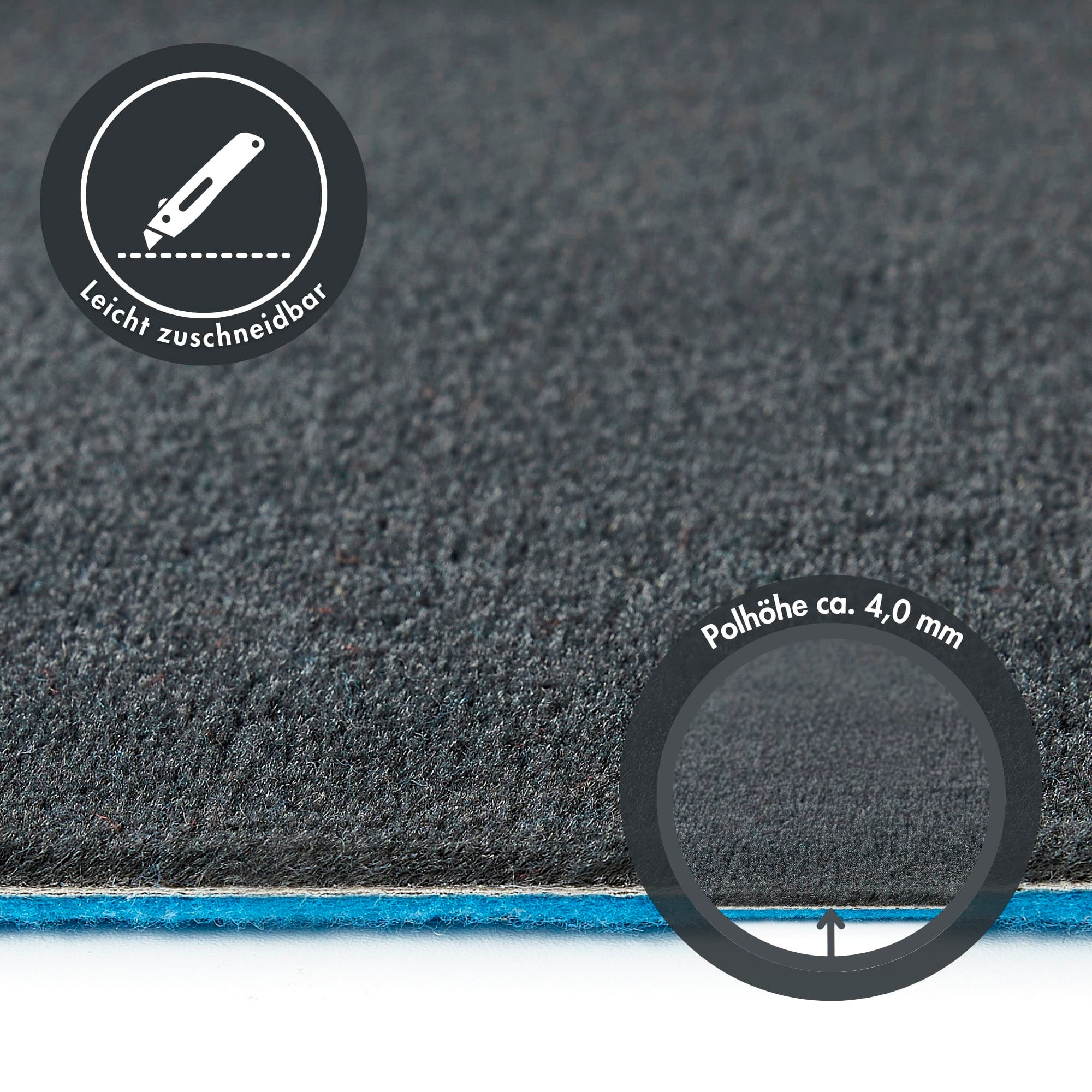 Andiamo Teppichboden »Kira, Velours, Made in Belgium«, rechteckig, 8 mm Höhe, Uni Farben, Breite 400 cm, strapazierfähig, pflegeleicht, Wohnzimmer