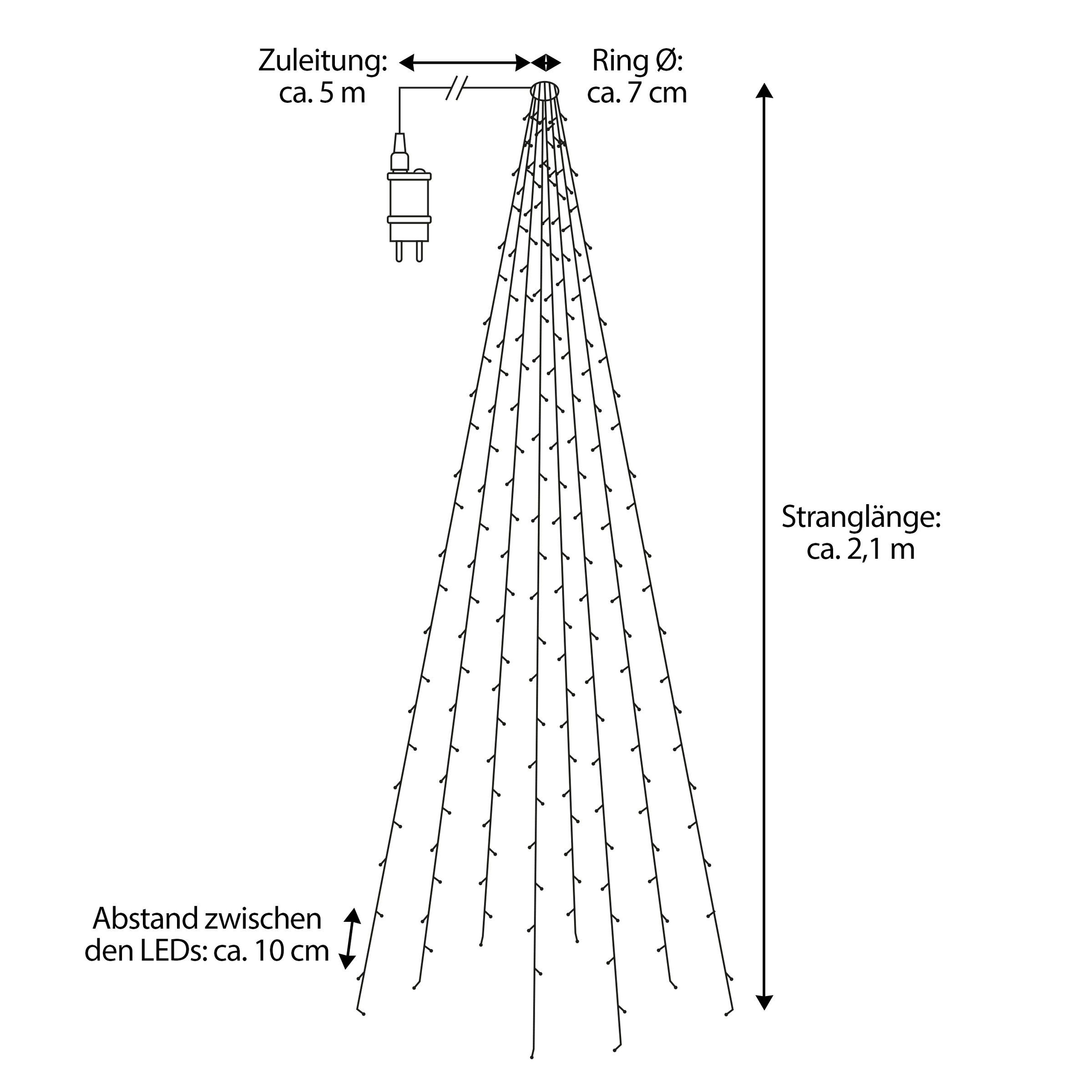 my home LED-Baummantel »Liali« 168 Stk.-flammig LED-Baummantel, Außen-Deko, Timer