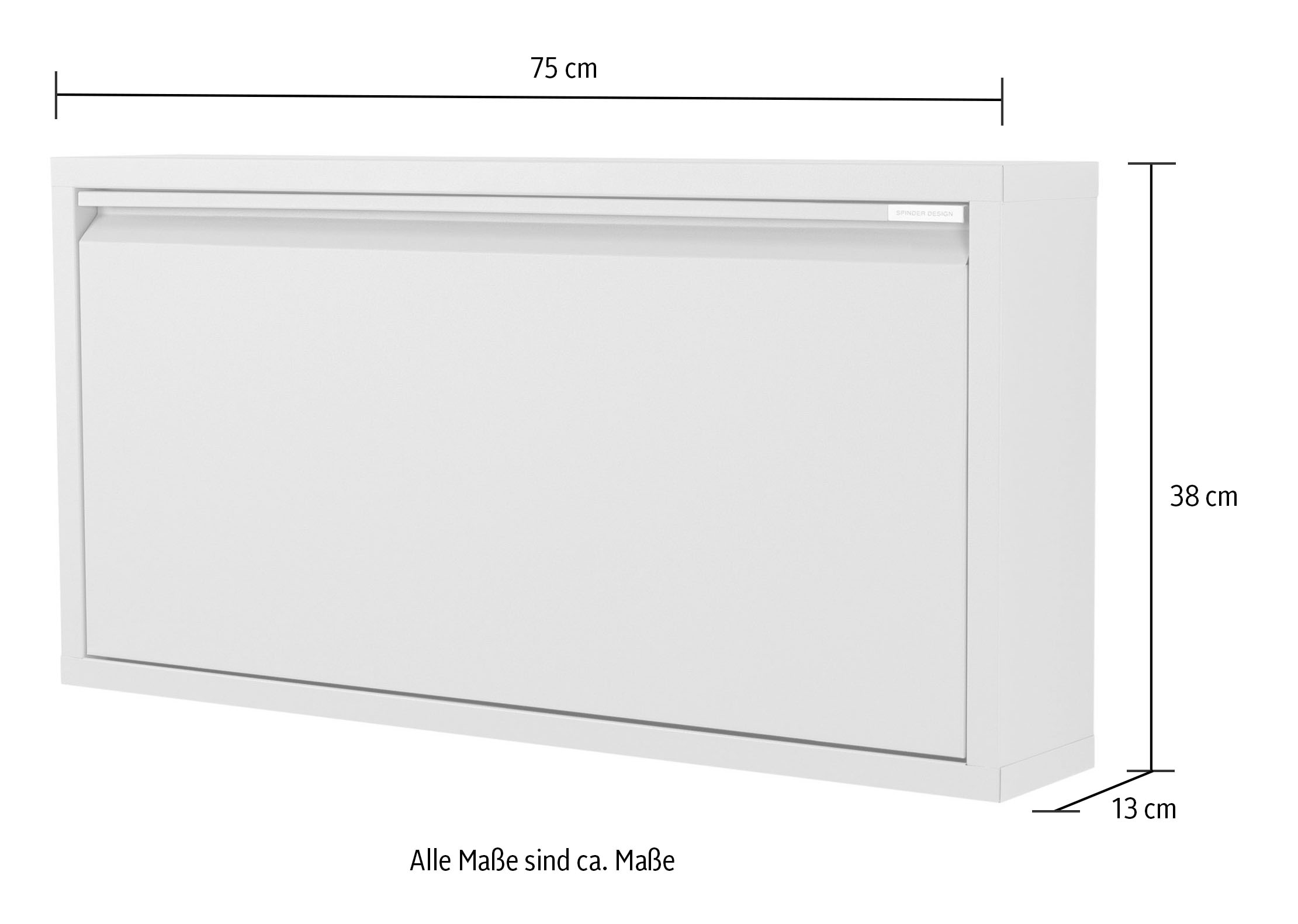 Spinder Design Schuhschrank, Metall, Breite 75 cm, Tiefe 12,5 cm