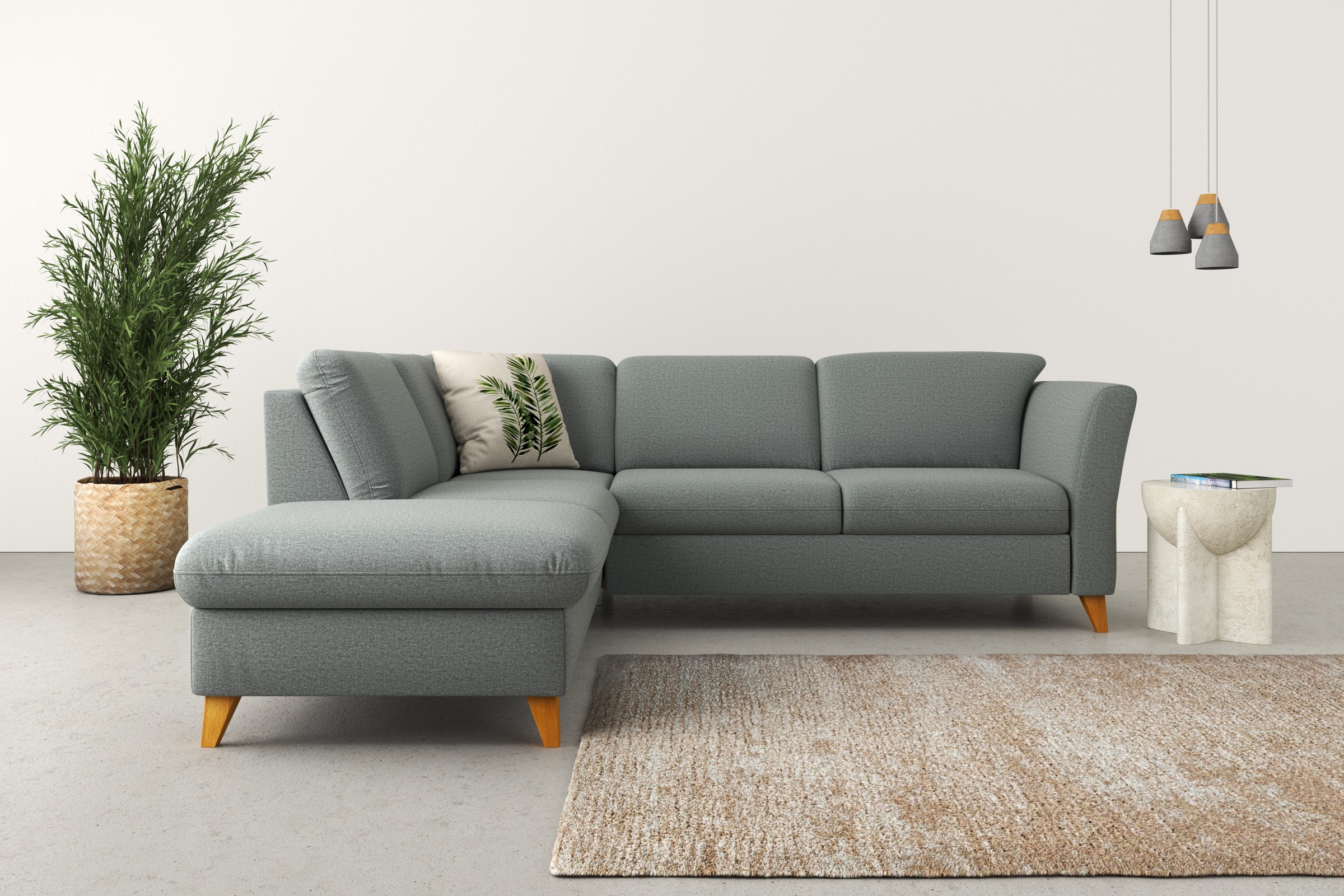 Home affaire Ecksofa »Trelleborg L-Form«, Federkern-Polsterung, wahlweise mit Bettfunktion und Stauraum