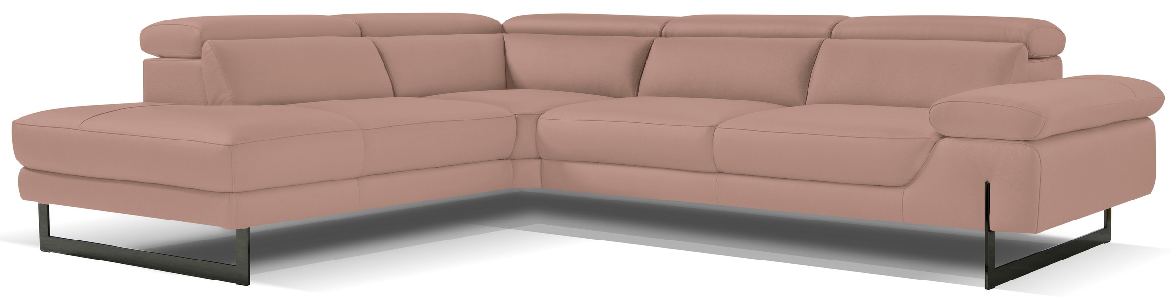Egoitaliano Ecksofa »Queenie, extravagantes Sofa mit erstklassigem Sitzkomfort«, mit verstellbarer Armlehne und Kopfteilen für Wohlfühlkomfort