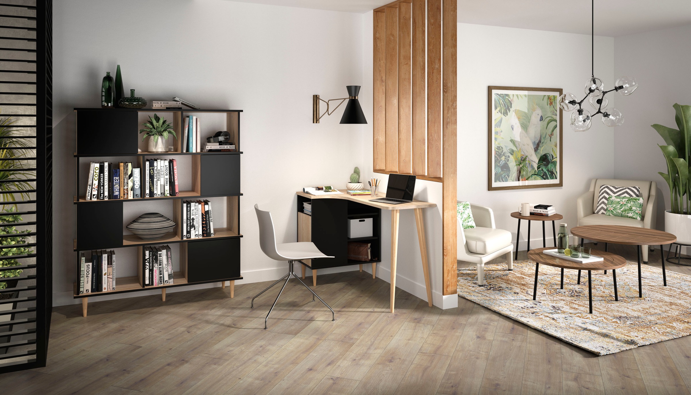 TemaHome Schreibtisch »NOOK«, platzsparender Eckschreibtisch