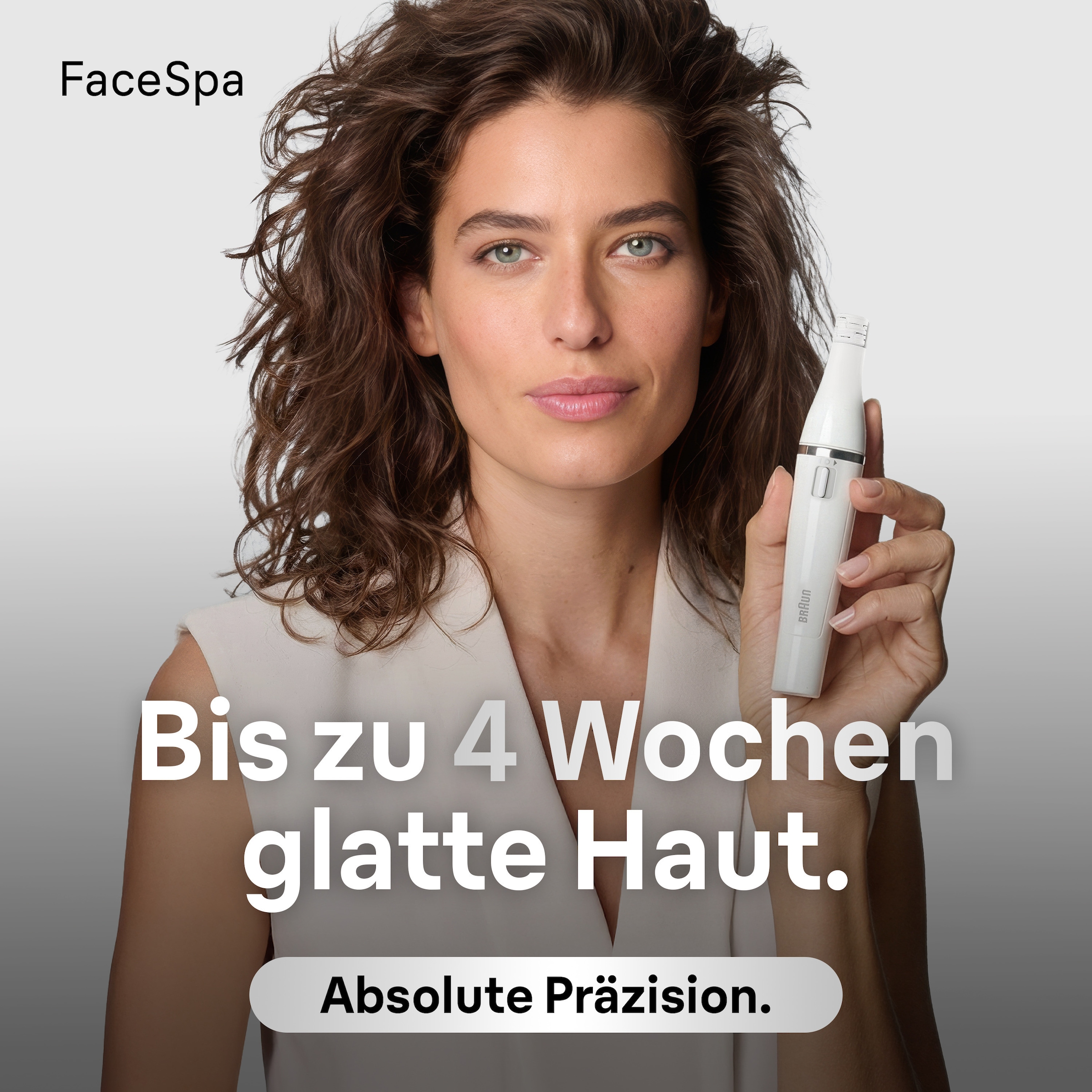 Braun Elektrische Gesichtsreinigungsbürste »SE810« FaceSpa Gesichtsepilierer & Reinigungssystem, + 1 Extra, Weiß/Silber