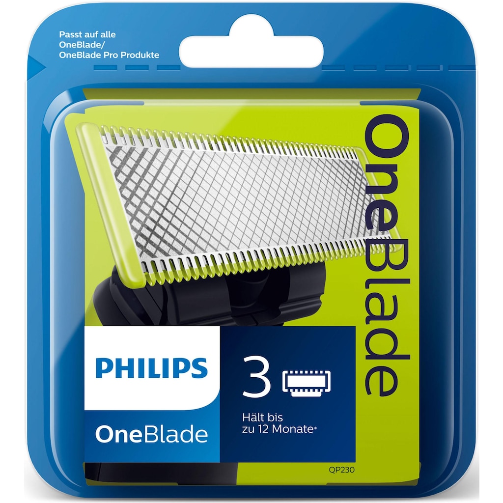 Philips Ersatzscherteil »QP230/50 OneBlade«, (Set, 3 St.)