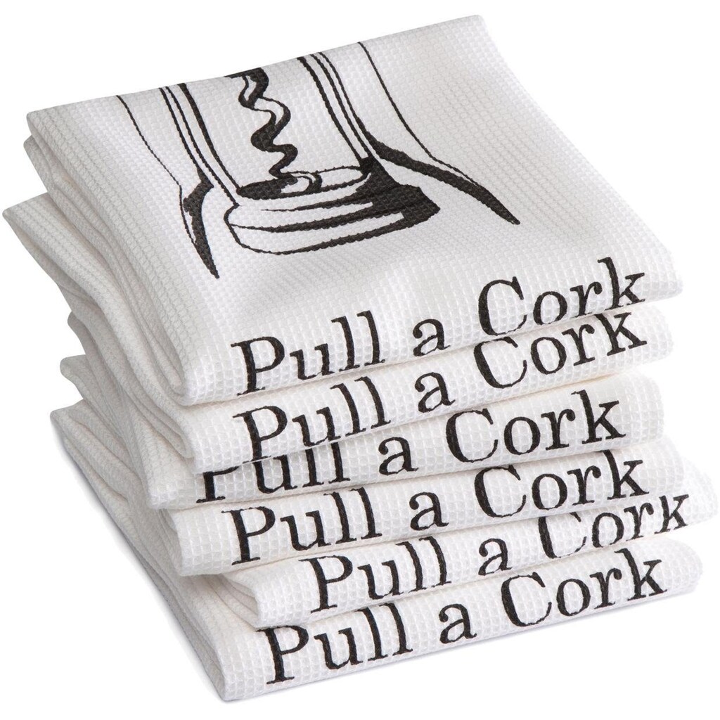 DDDDD Geschirrtuch »Pull a cork«, (Set, 6 tlg.)