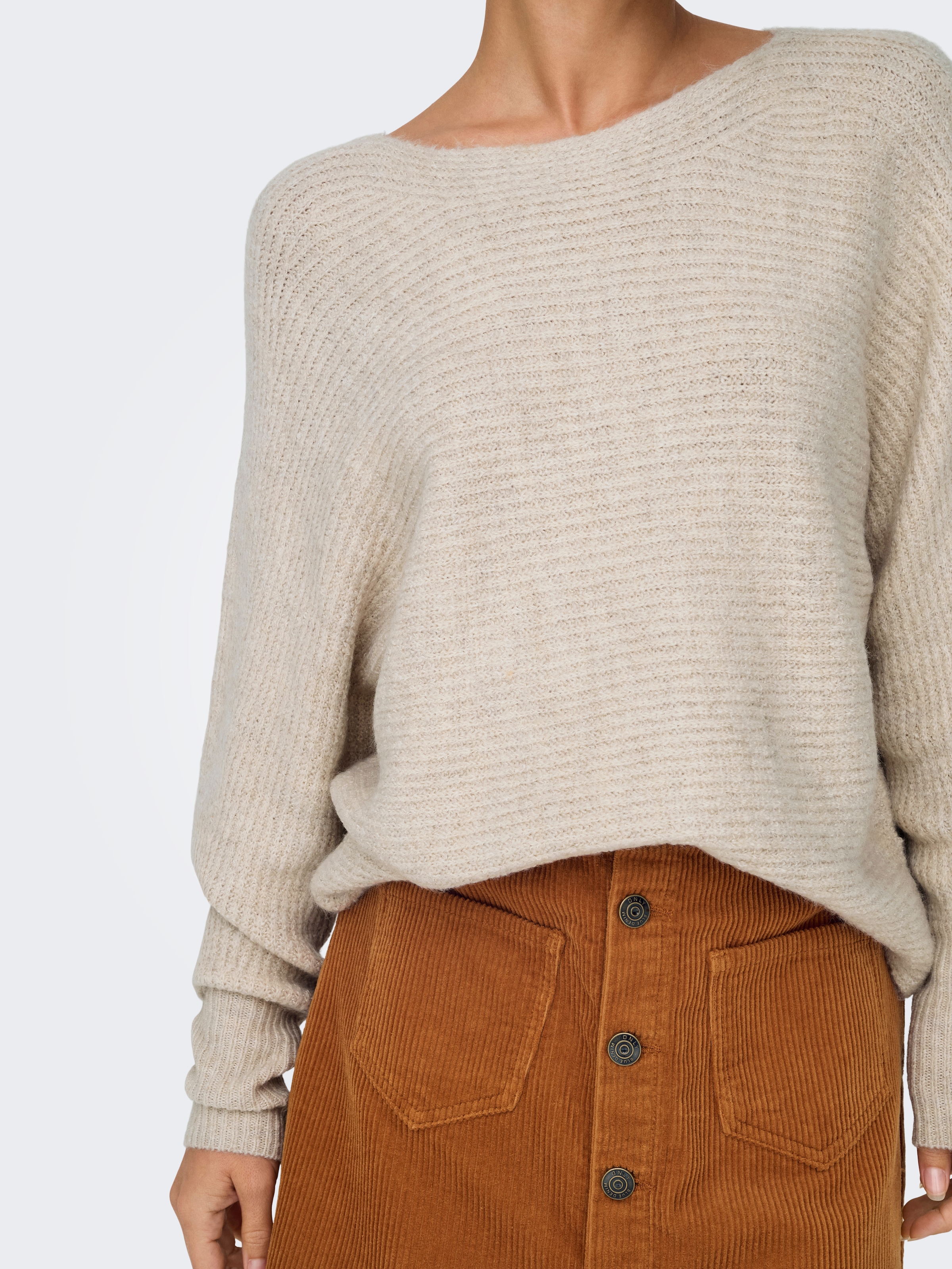 ONLY Strickpullover »ONLDANIELLA L/S PULLOVER KNT NOOS« Materialmix, regular fit