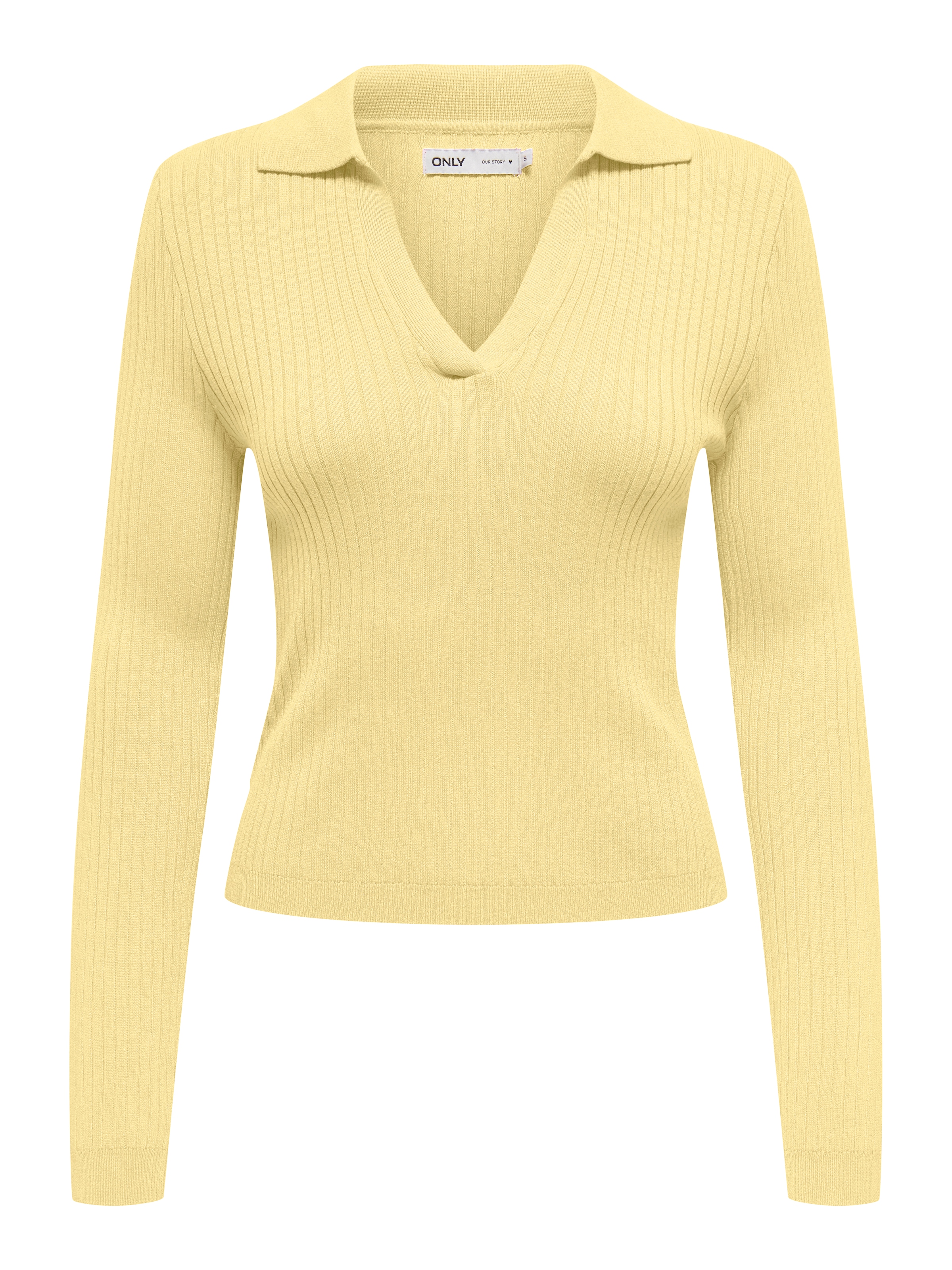 ONLY Polokragenpullover »ONLKAYA LS POLO PULLOVER EX KNT« Rippstrick