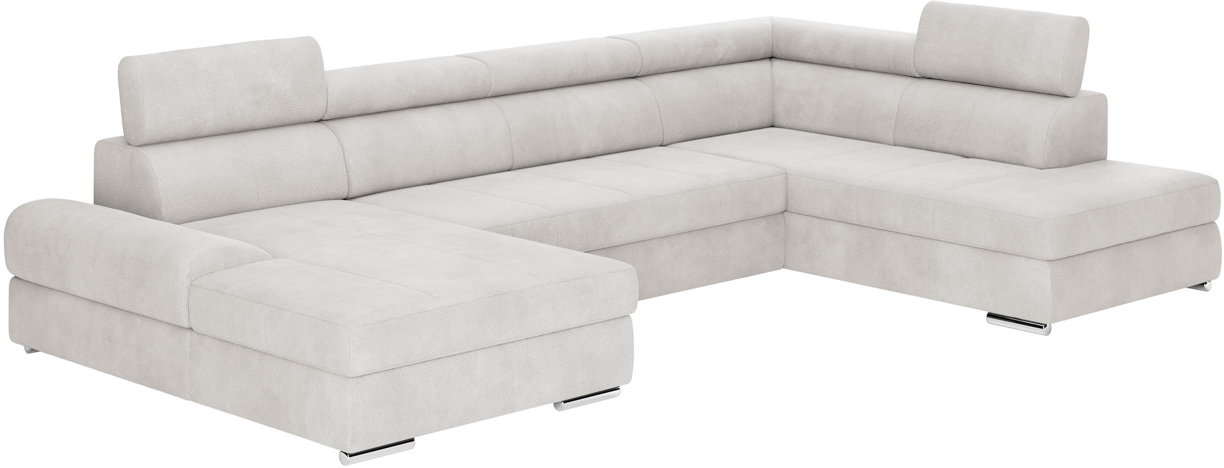 sit&more Wohnlandschaft »U-Form«, mit verstellbaren Kopfteilen, wahlweise mit Bettfunktion