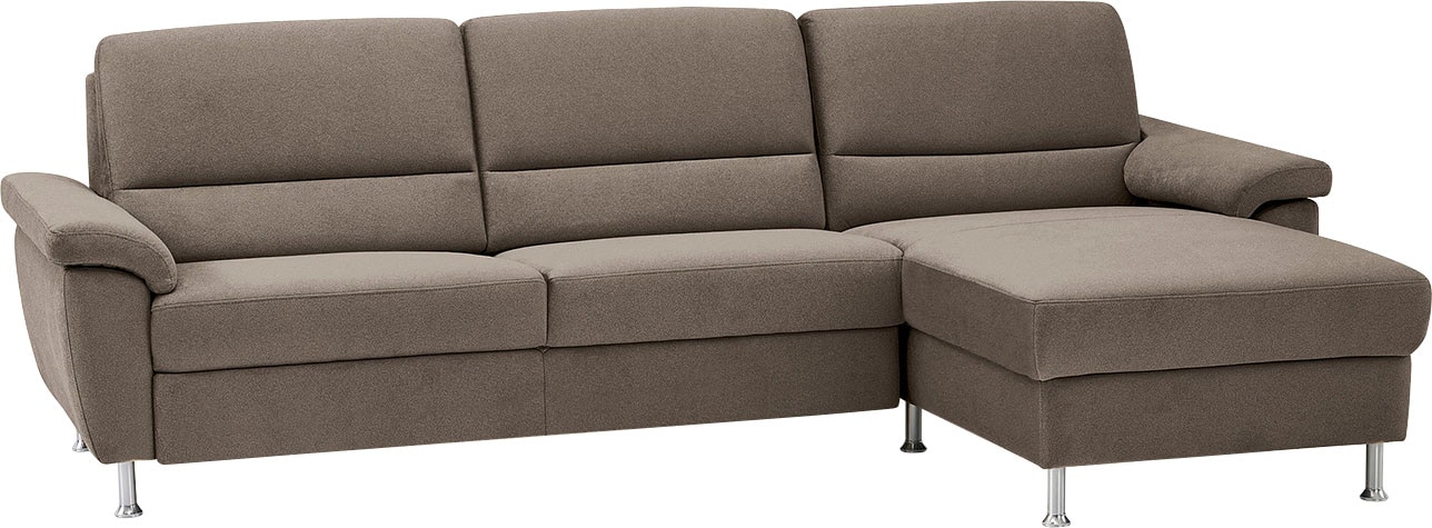 CALIZZA INTERIORS Ecksofa »Onyx L-Form«, Recamiere links oder rechts, wahlweise mit Bettfunktion, Breite 270 cm